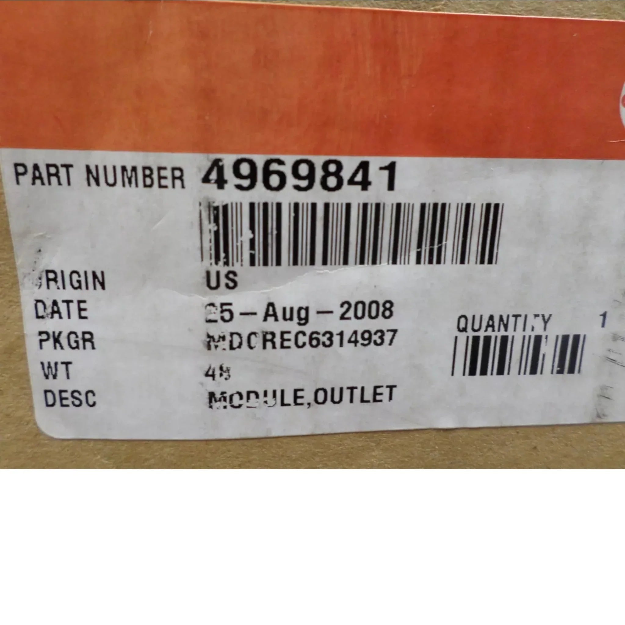 6357727 Genuine Cummins Outlet Module