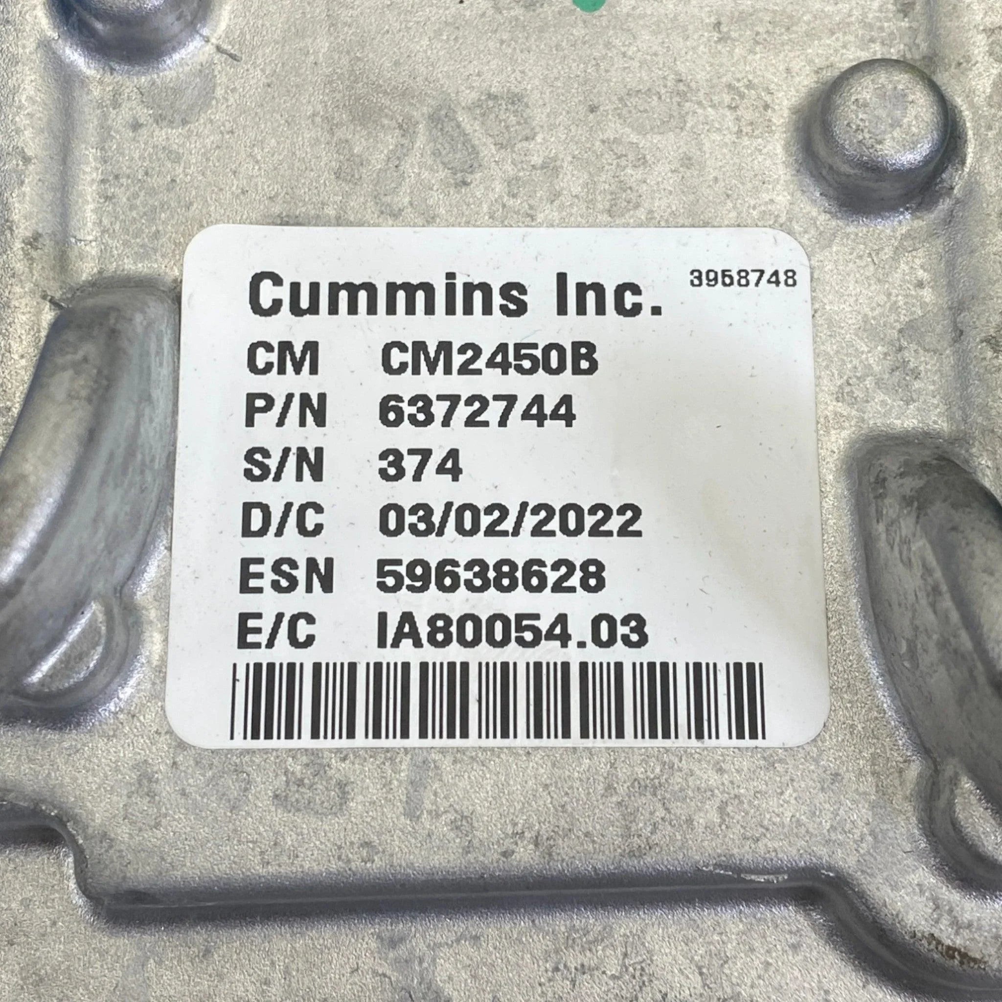 6372744 Genuine Cummins Ecm Engine Control Module