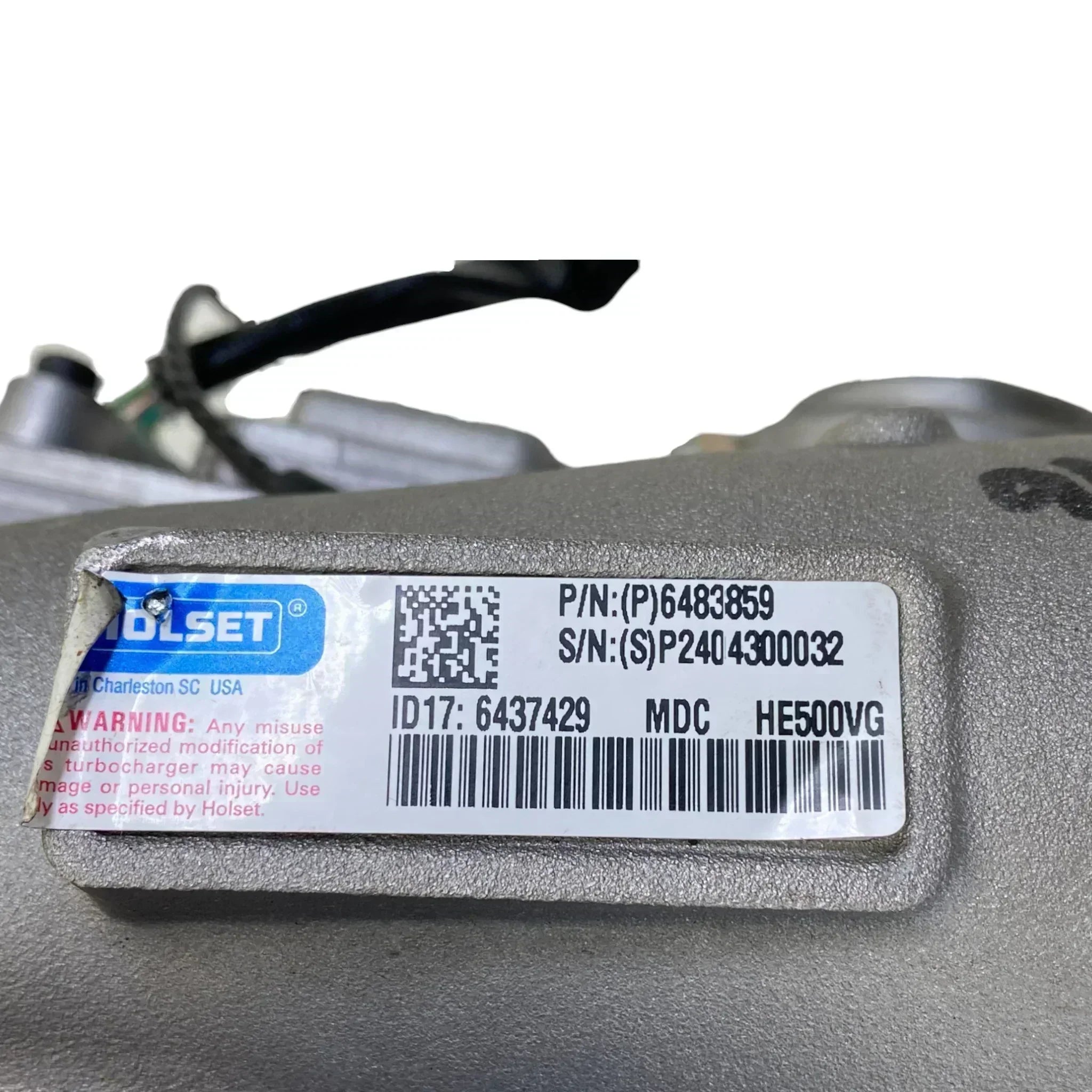 6437431 Genuine Paccar Turbocharger - W/Actuator - Epa17