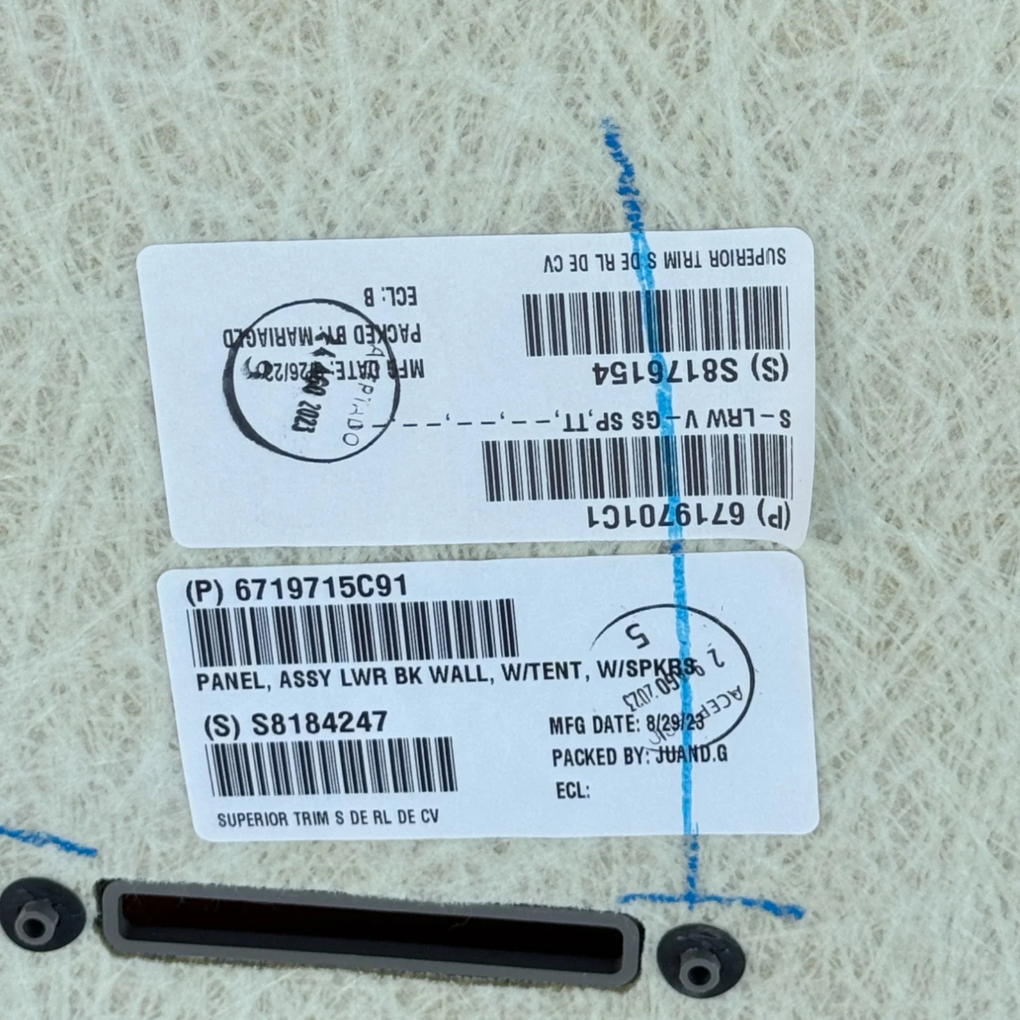 6719715C91 Genuine International Lower Back Panel Assembly