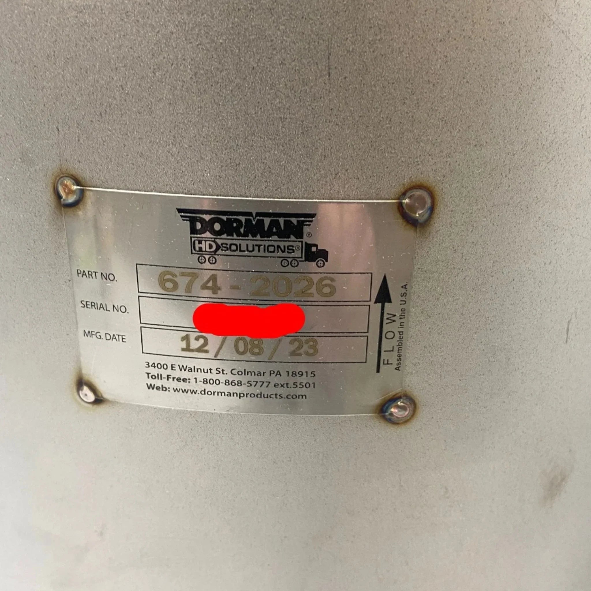 674-2026 Dorman Diesel Particulate Filter