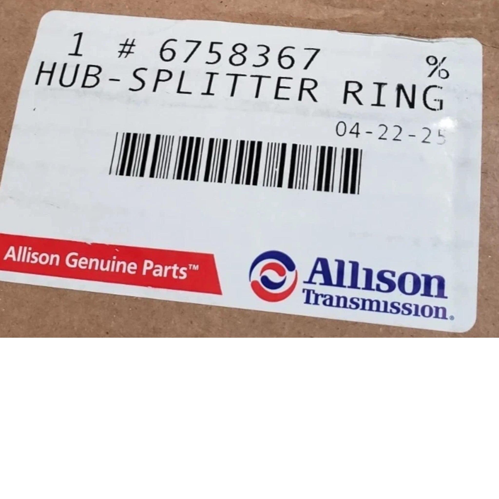 6758367 Genuine Allison High Range Ring Gear Hub