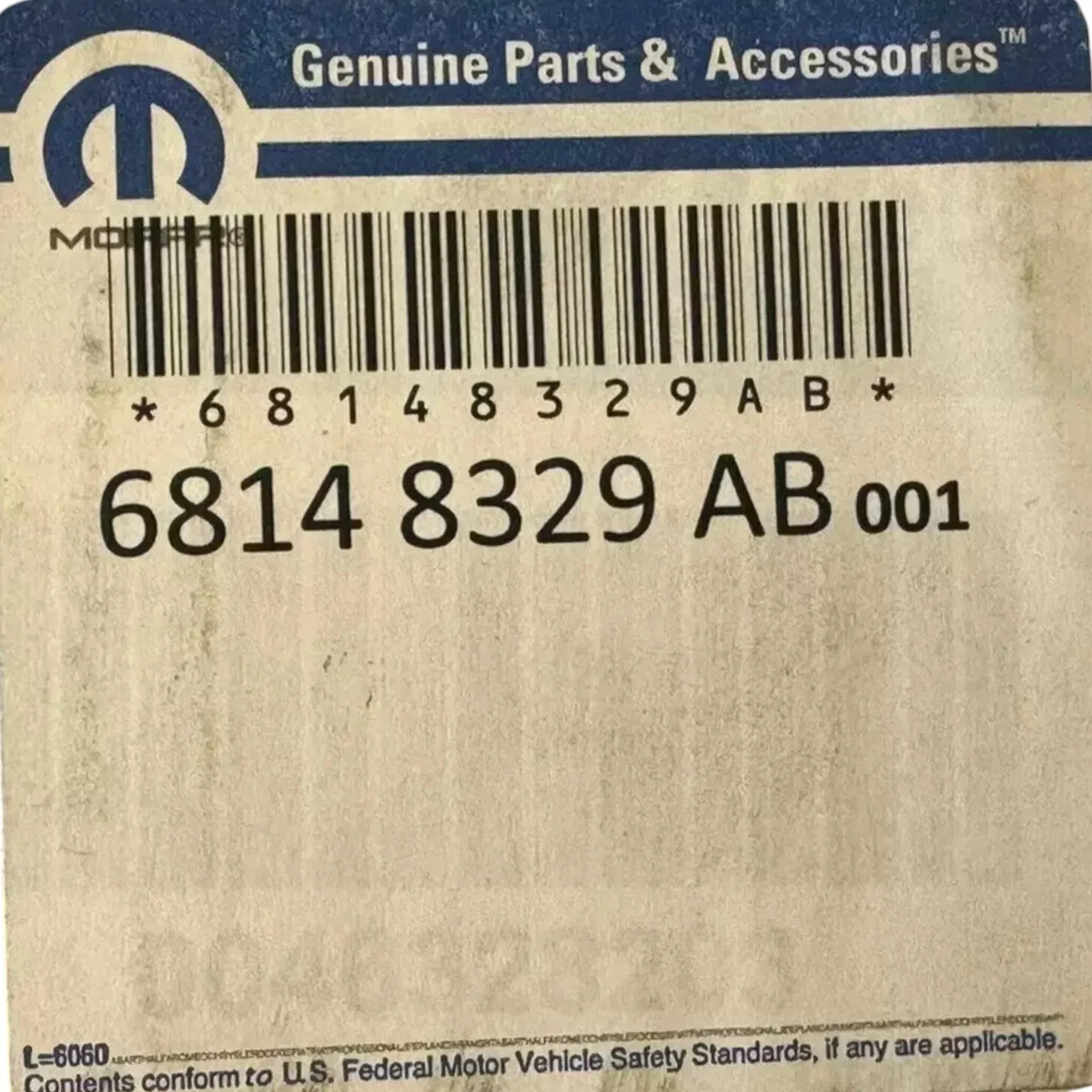 68148329AA Genuine Mopar Fuel Rail
