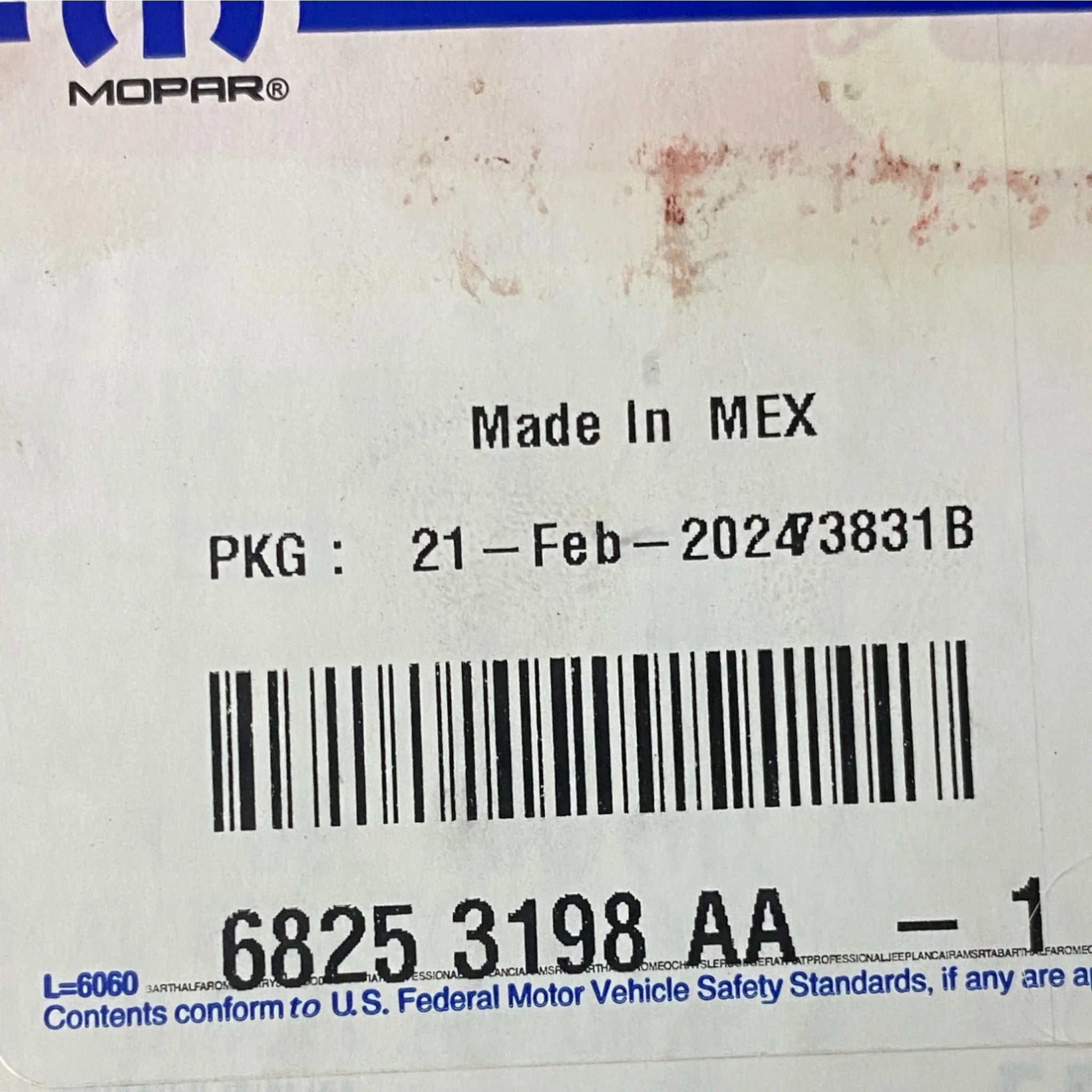 68067161AA Genuine Mopar Intake Throttle Valve