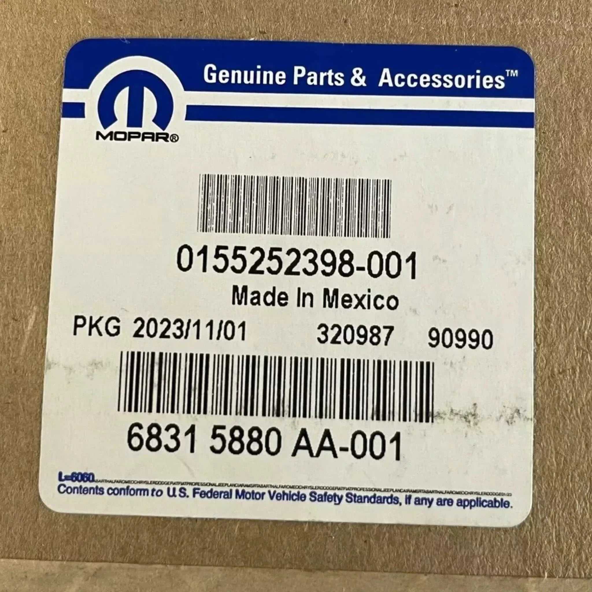 68315880AA Genuine Mopar Transmission Control Module