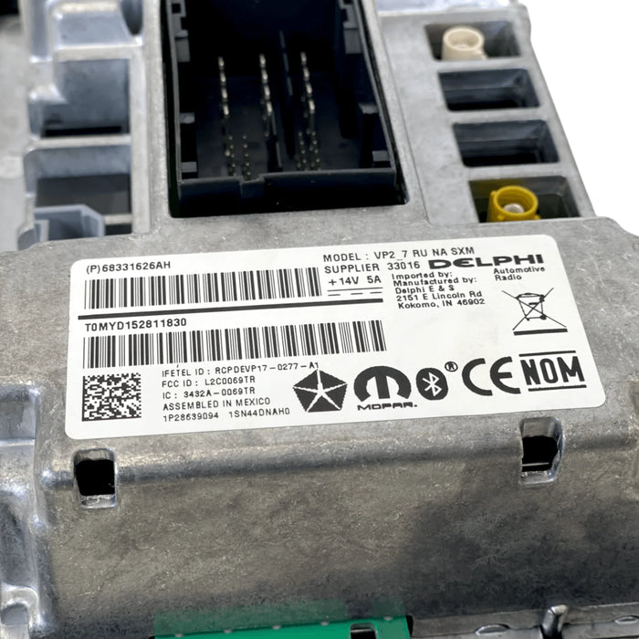 68331626Ah Genuine Mopar Display Radio For 2018 Chrysler Pacifica