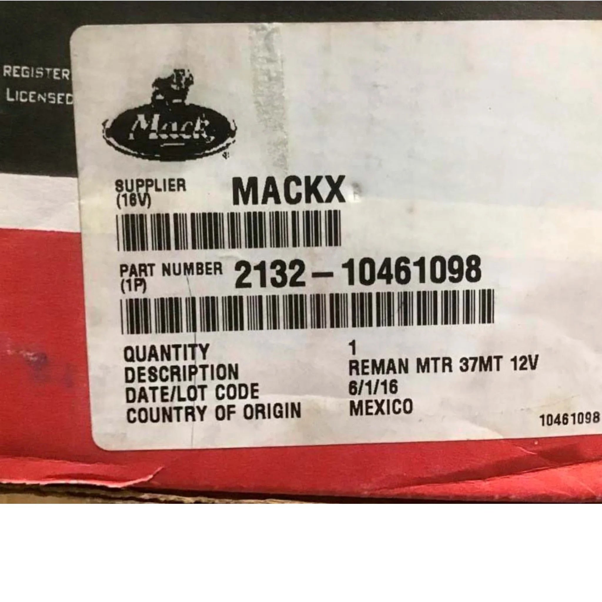 2132-10461098 Genuine Mack Starter 37mt - Truck To Trailer