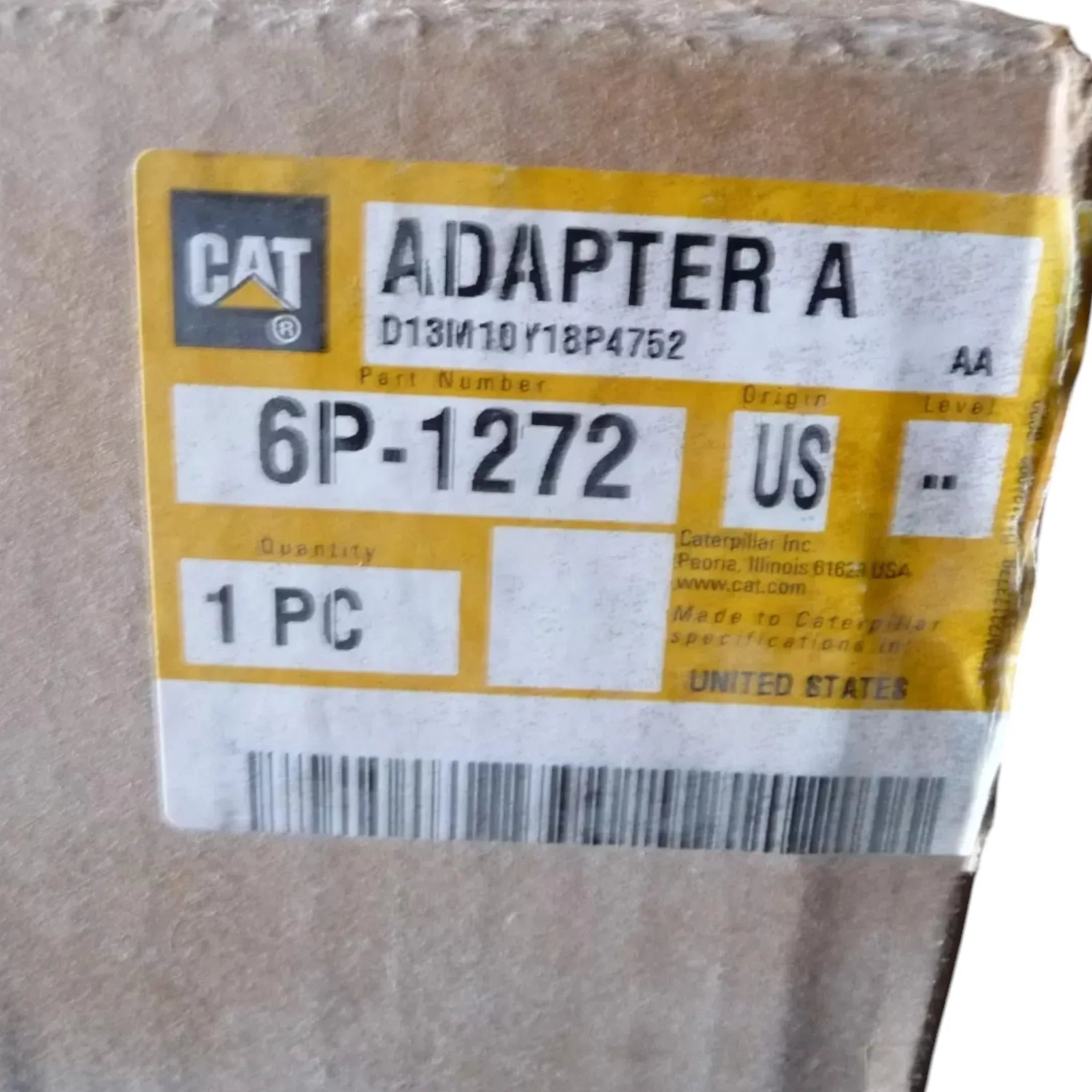 6P1272 CAT Gear Pump Adapter