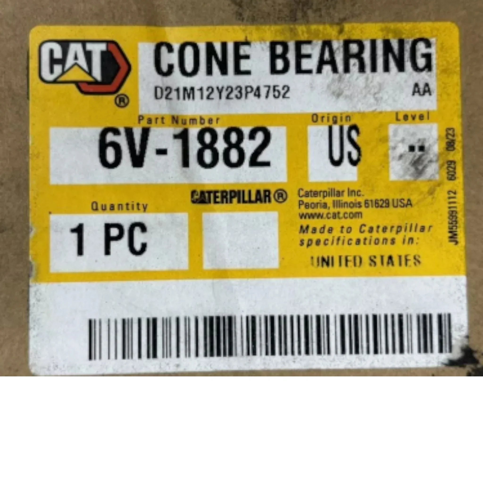 6V-1882 CAT Tapered Roller Cone Bearing
