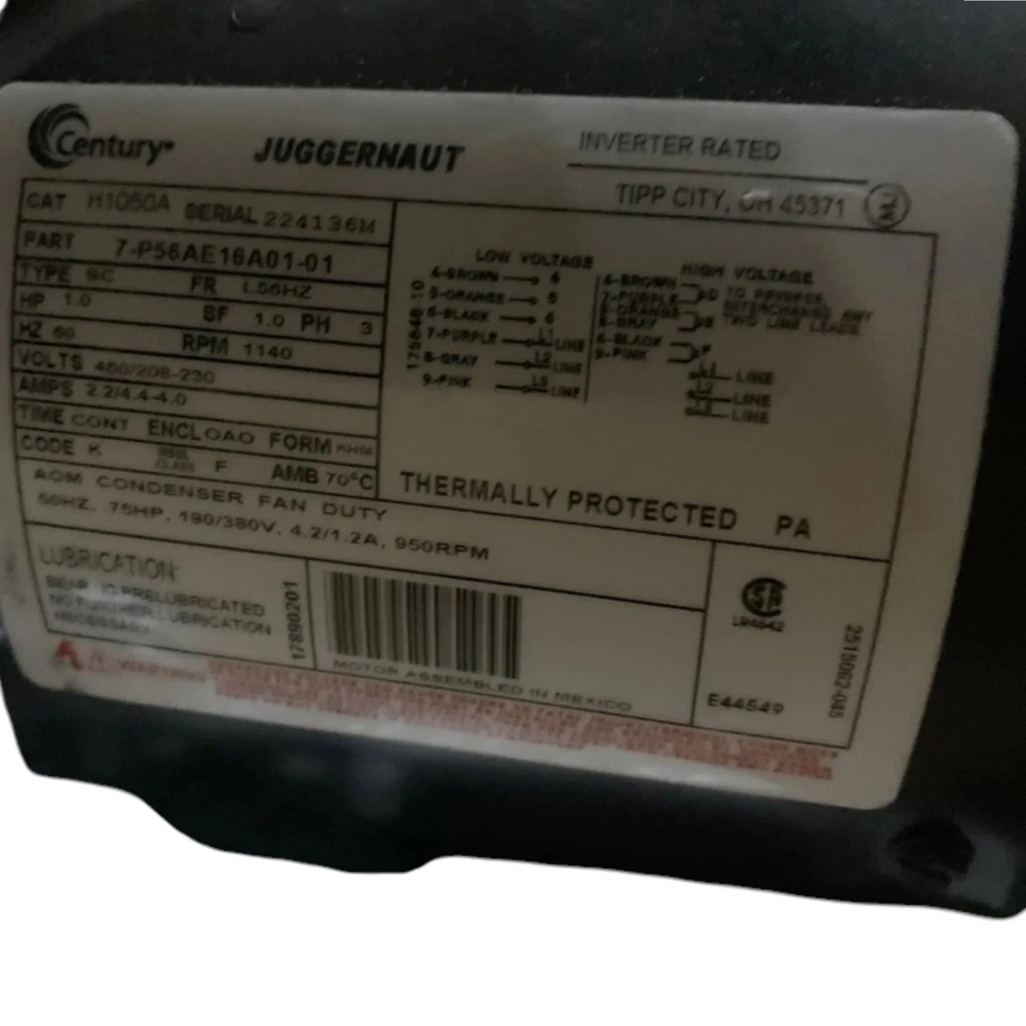 7-P56AE16A01-01 Genuine Century Fan Motor