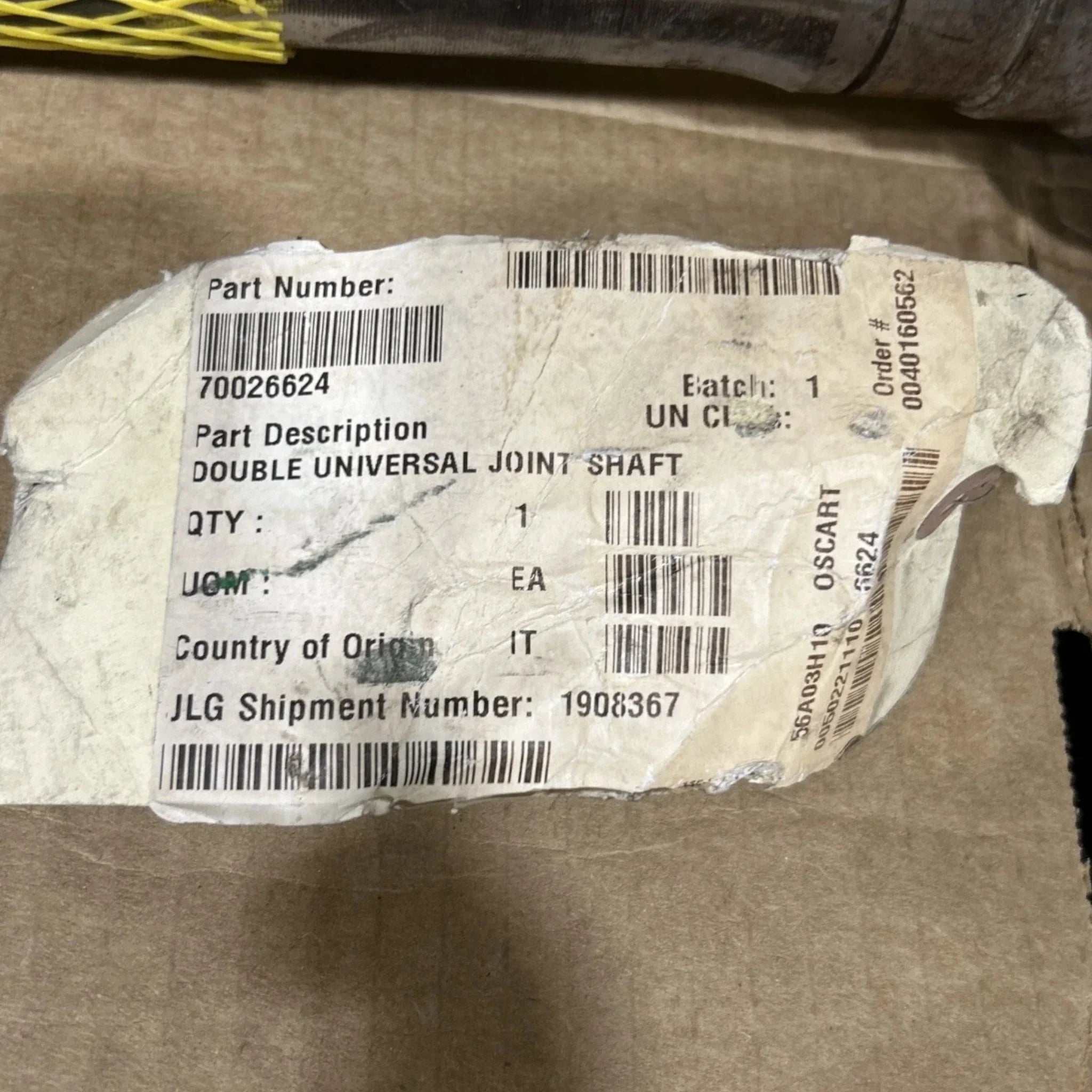 70026624 Genuine JLG Double Universal Joint Shaft