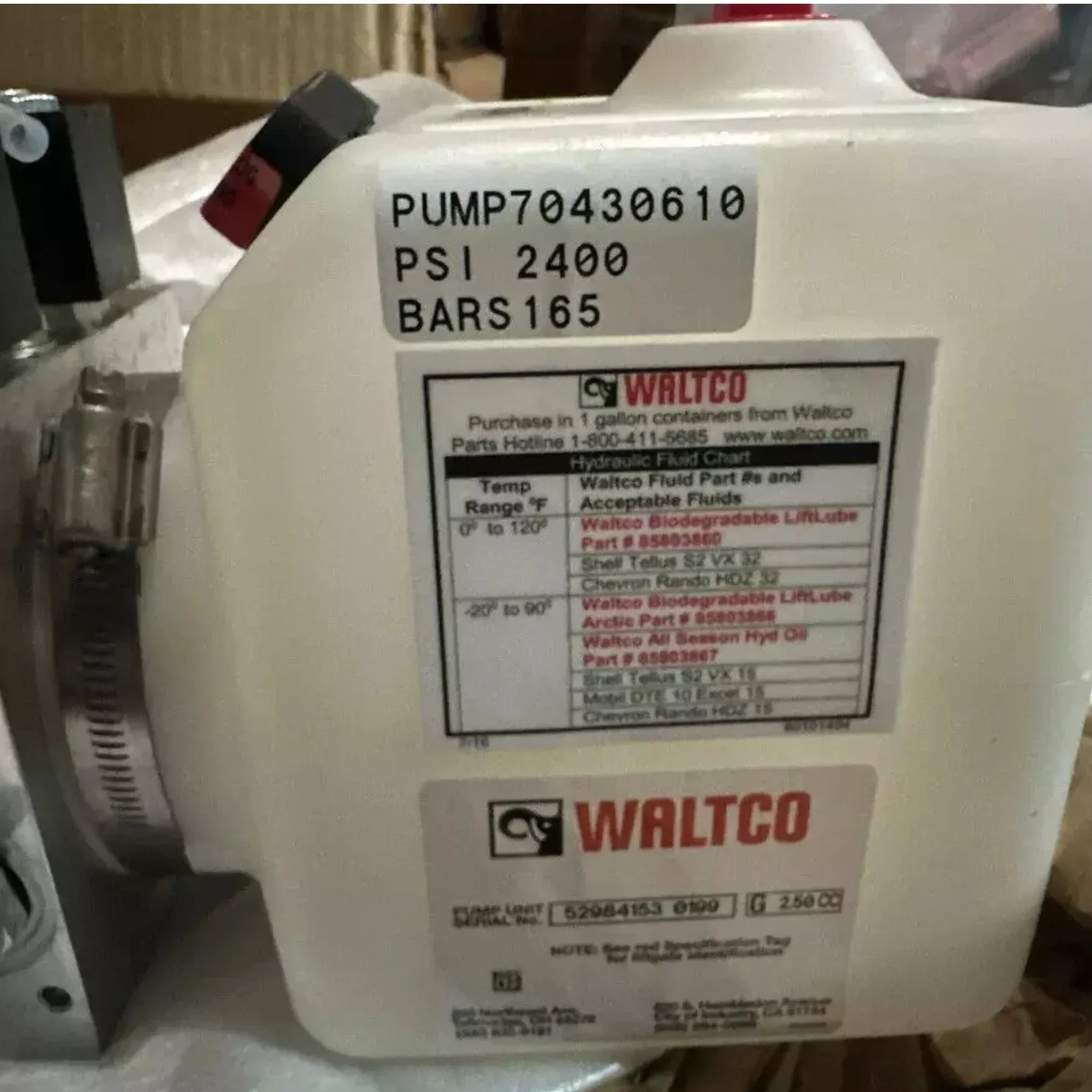 70430610 Genuine Waltco Hydraulic Pump Unit 12V