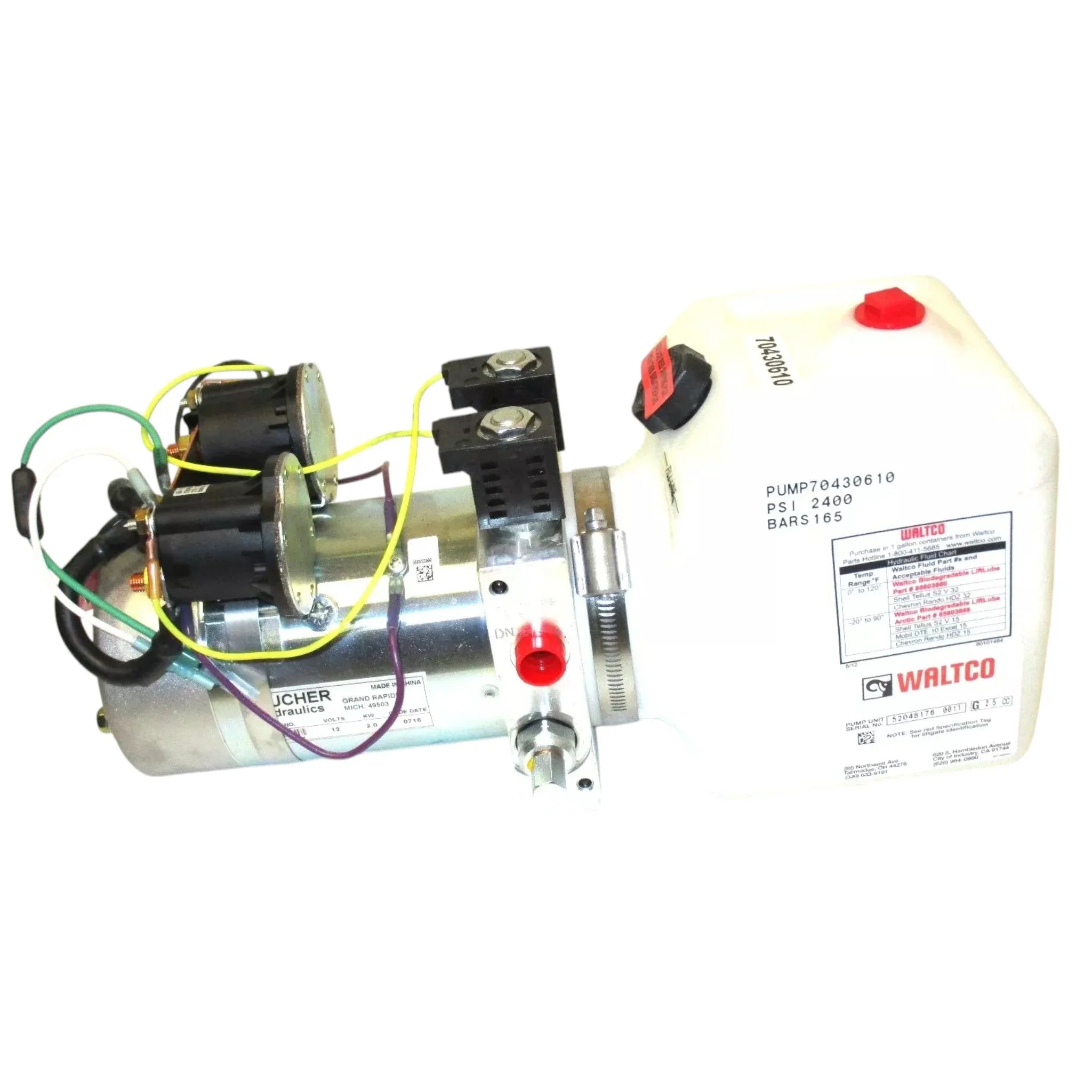 70430610 Genuine Waltco Hydraulic Pump Unit 12V