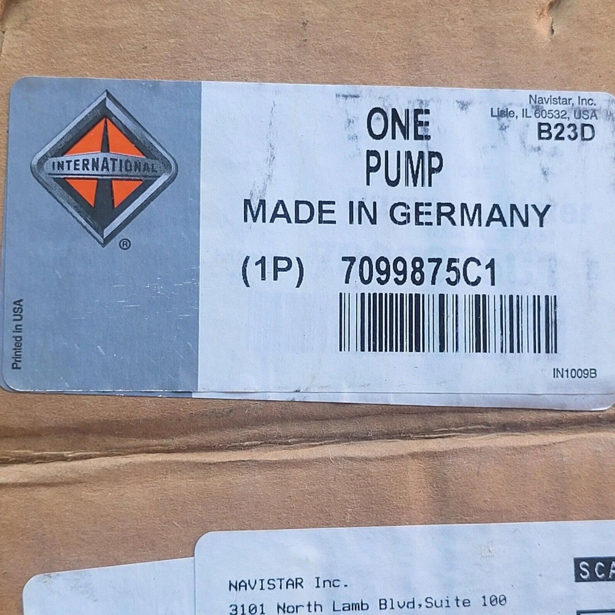 7099875C1 Genuine International Water Pump Assembly With Pull