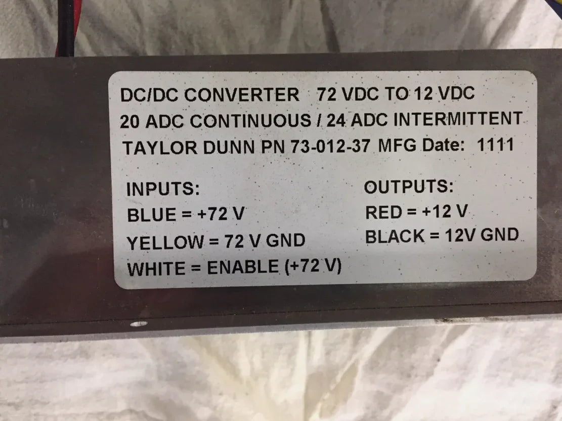 73-012-37 Taylor Dunn Dc/Dc Converter