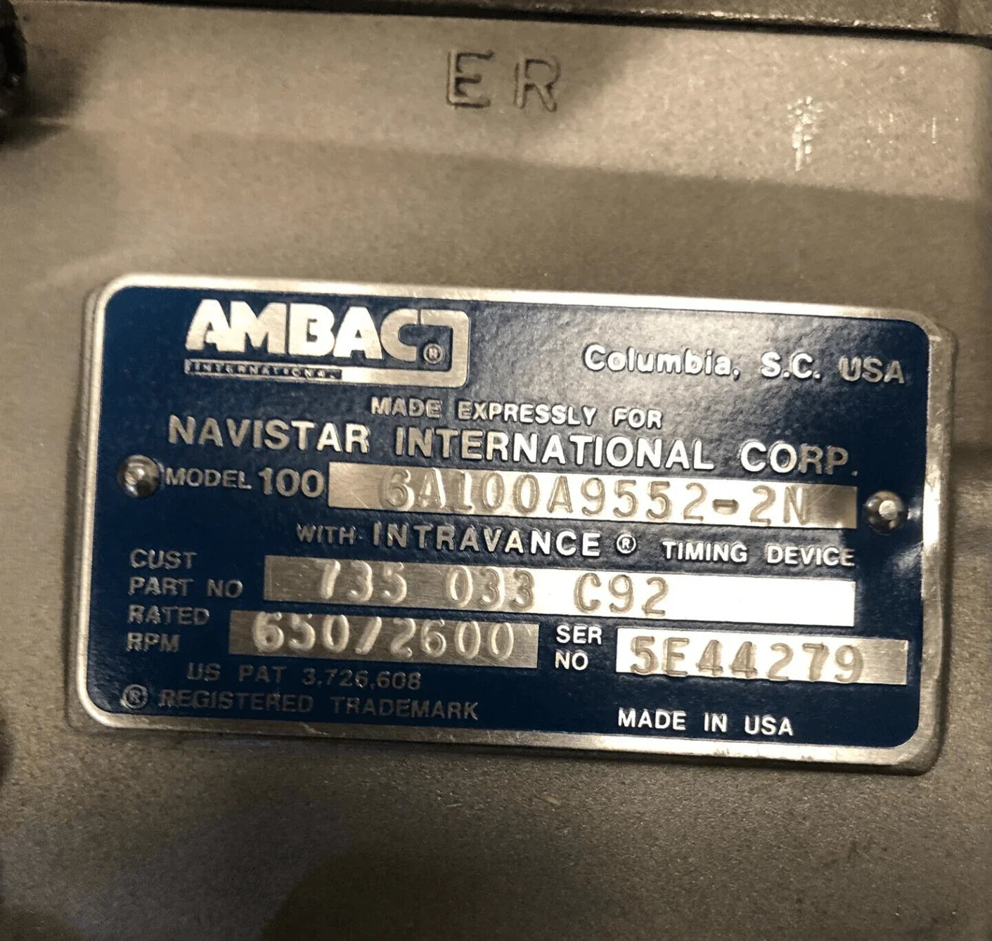 735033C92 Genuine International Fuel Injection Pump