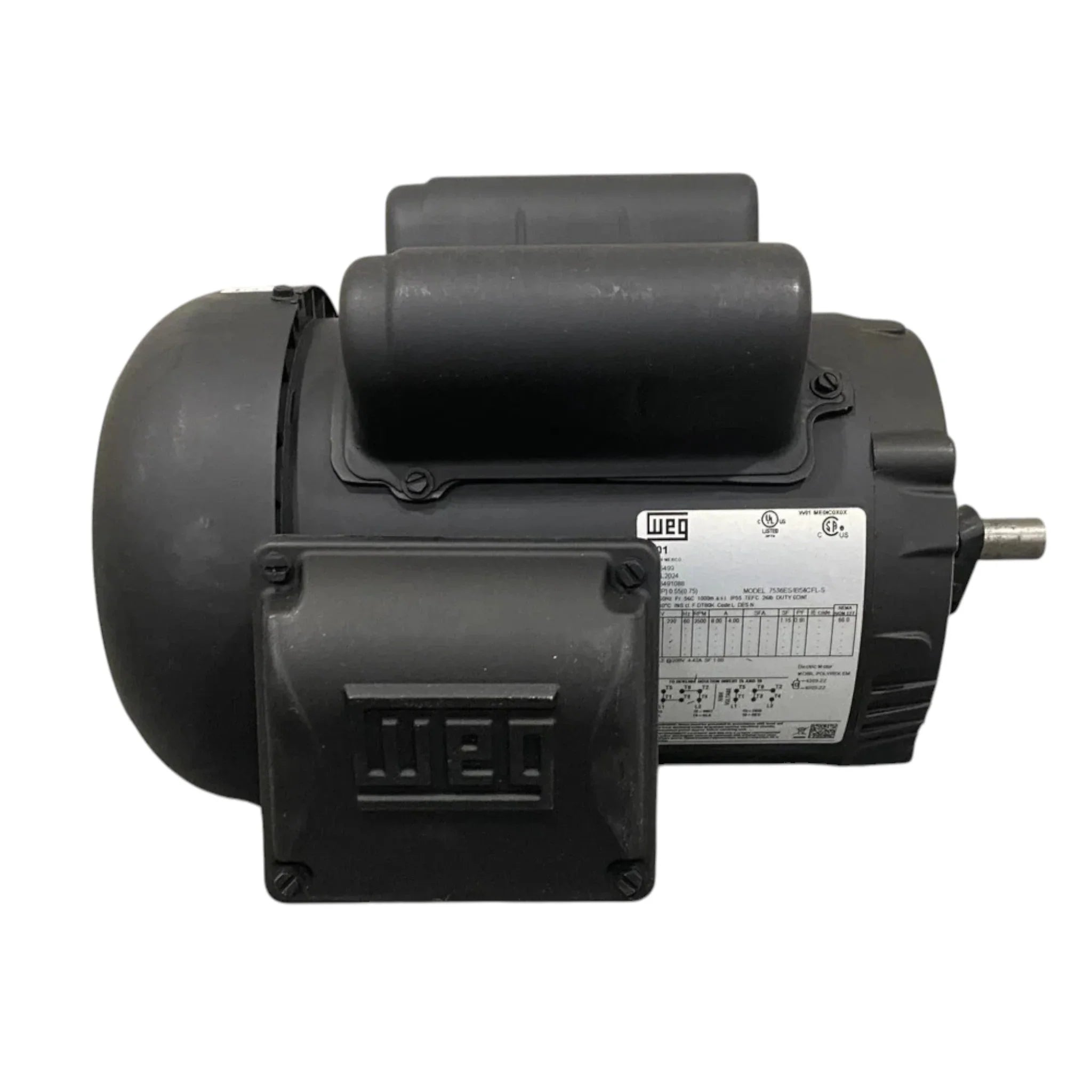756ES1B56CFL-S Weg Single Phase General Purpose Motor 3/4 HP 3500 RPM