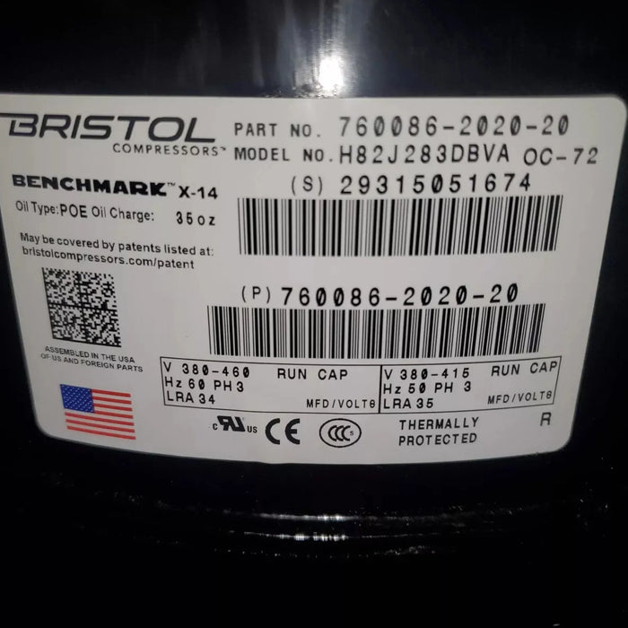 760086-2020-20 Genuine Bristol Compressor