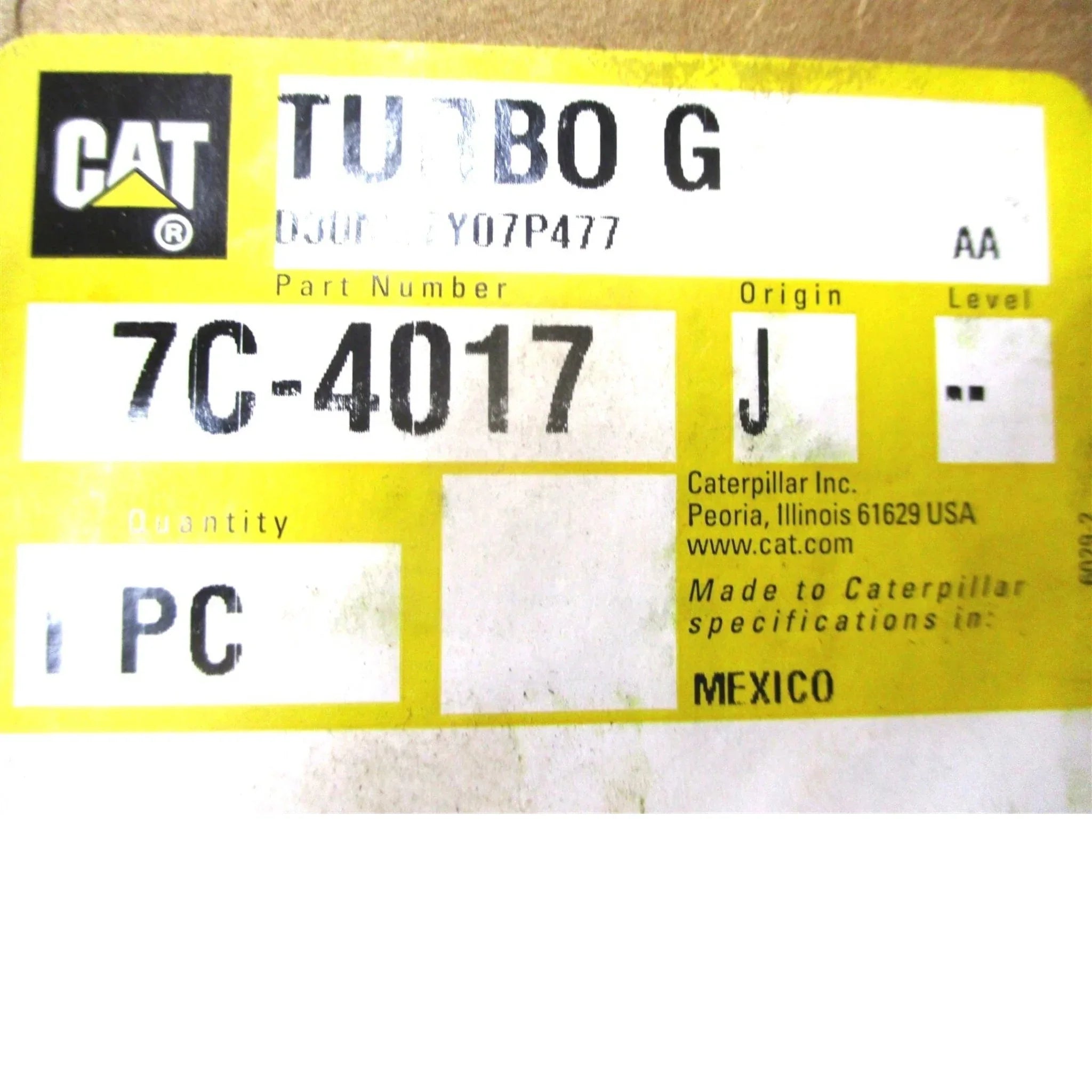 7C-4017 Genuine CAT Turbocharger