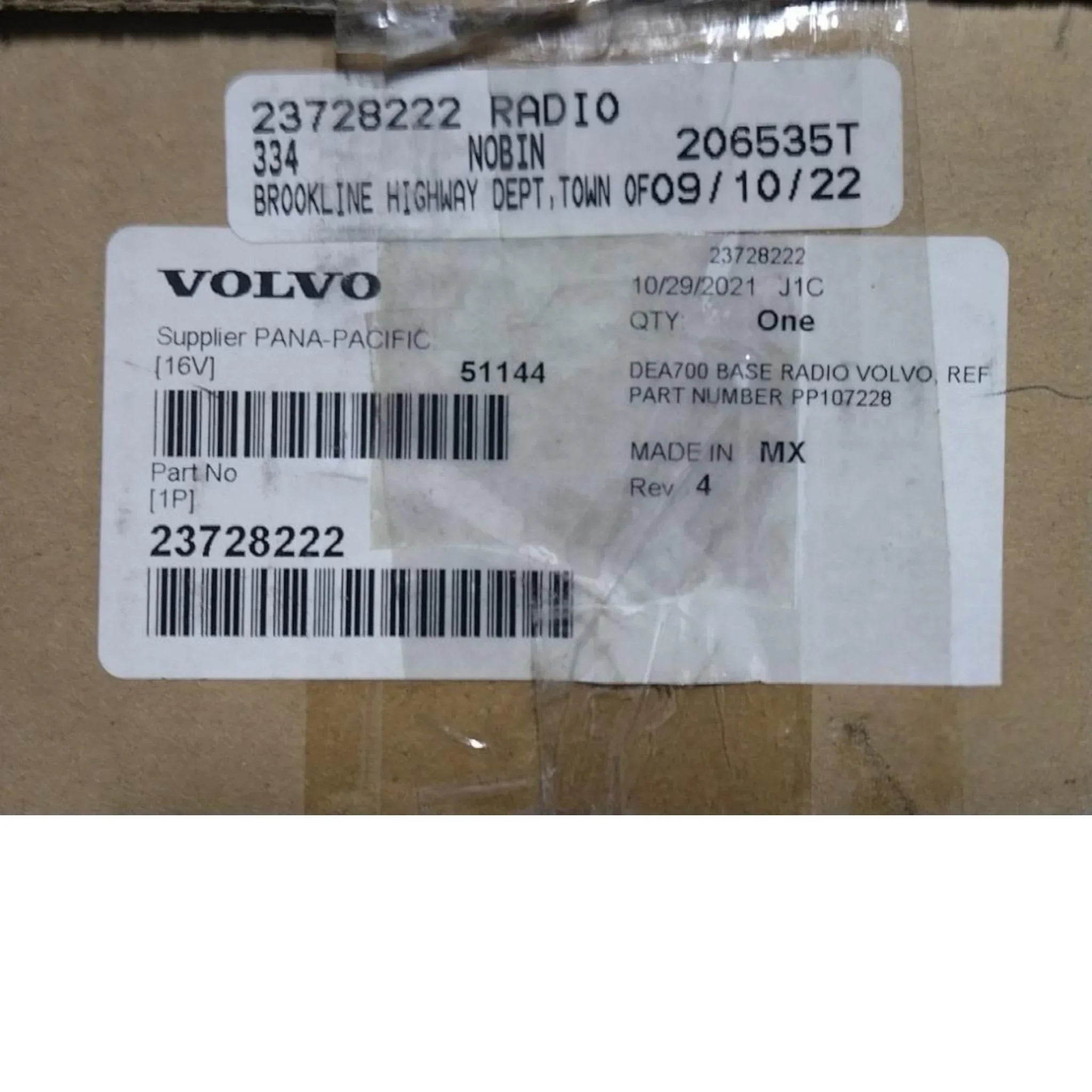 23728222 Genuine Mack Radio - Truck To Trailer