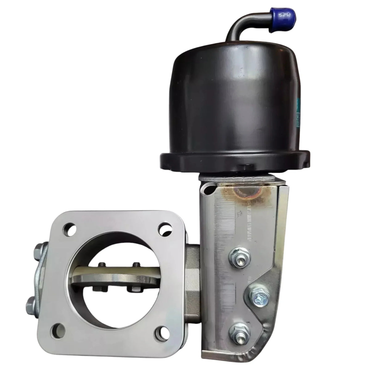 AKM48 UNISEX HIGH NECK SWEATSHIRT IN DENSE FLEECE in ACID BLACK