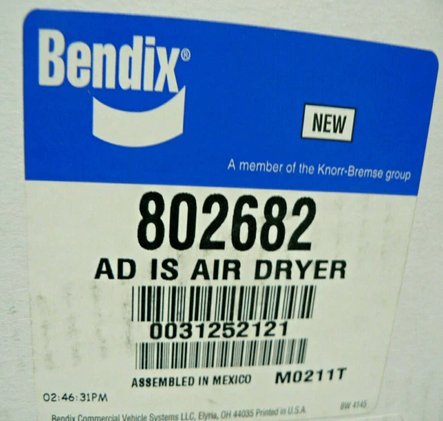 802682 Bw-802682 Genuine Bendix Ad-Is Air Brake Dryer Bw-802682 - ADVANCED TRUCK PARTS