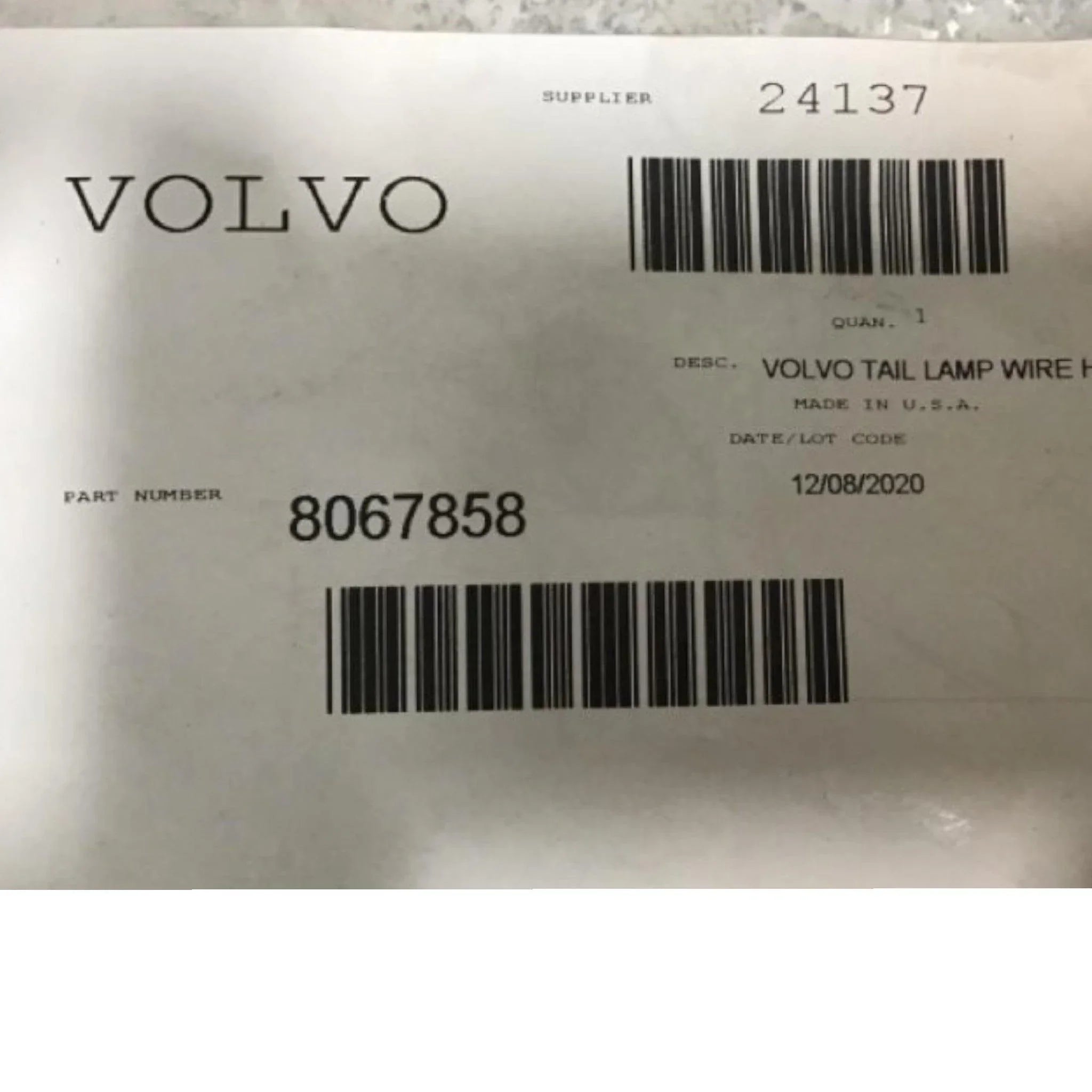 8067858 Genuine Volvo Wiring Harness - Truck To Trailer