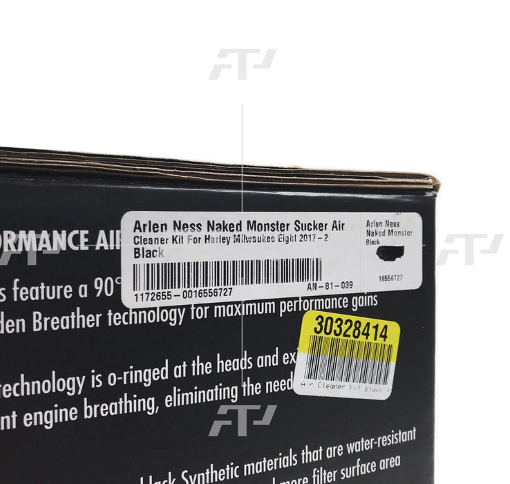 81-039 Arlen Ness Black Monster Sucker Air Cleaner Kit For 2017 Harly Milwaukee