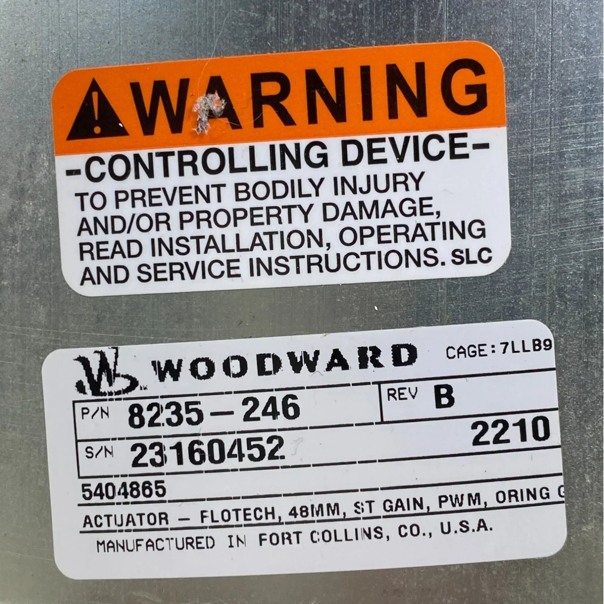 8235-246 Genuine Cummins Woodward Actuator