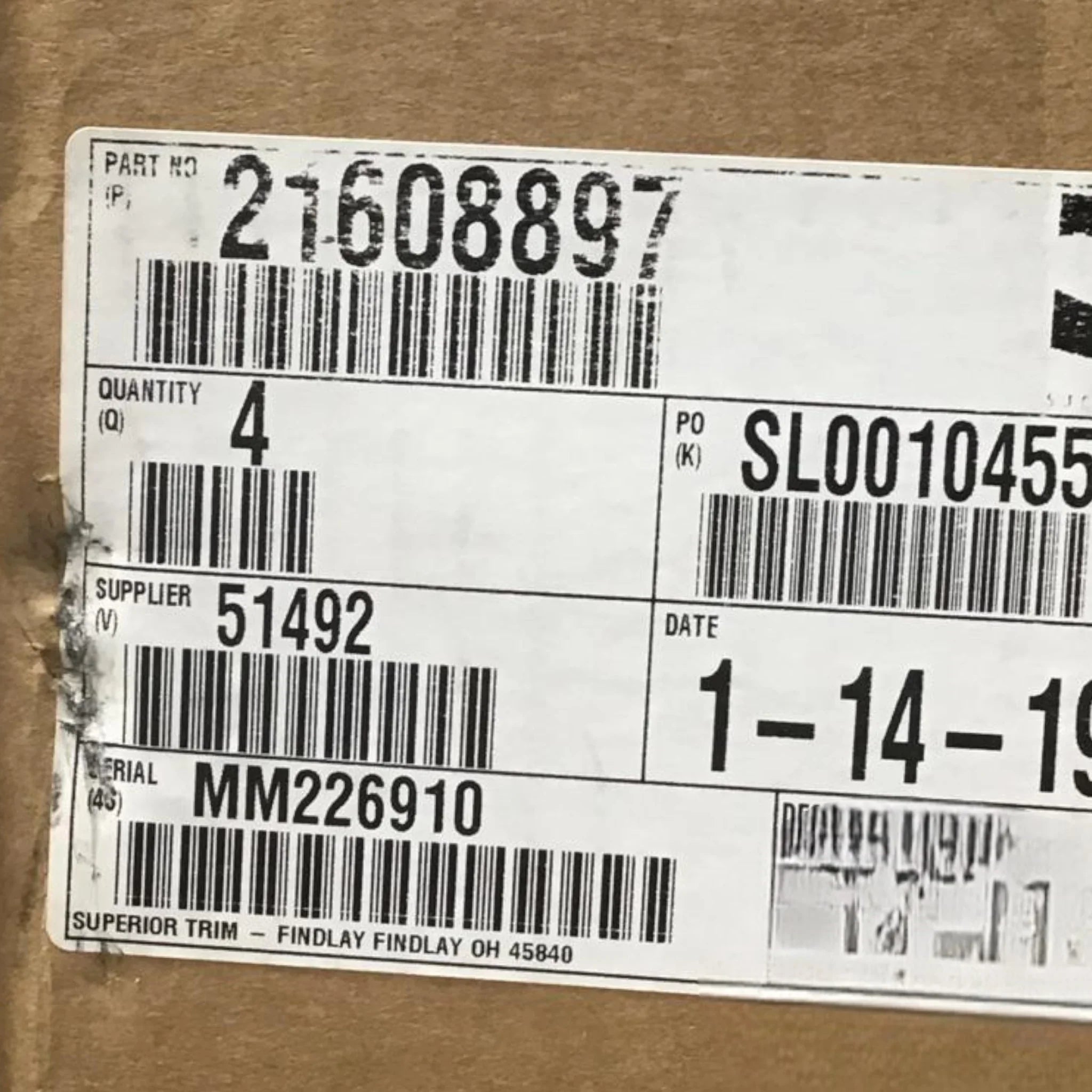 21608897 Genuine Volvo Door Panel - Truck To Trailer