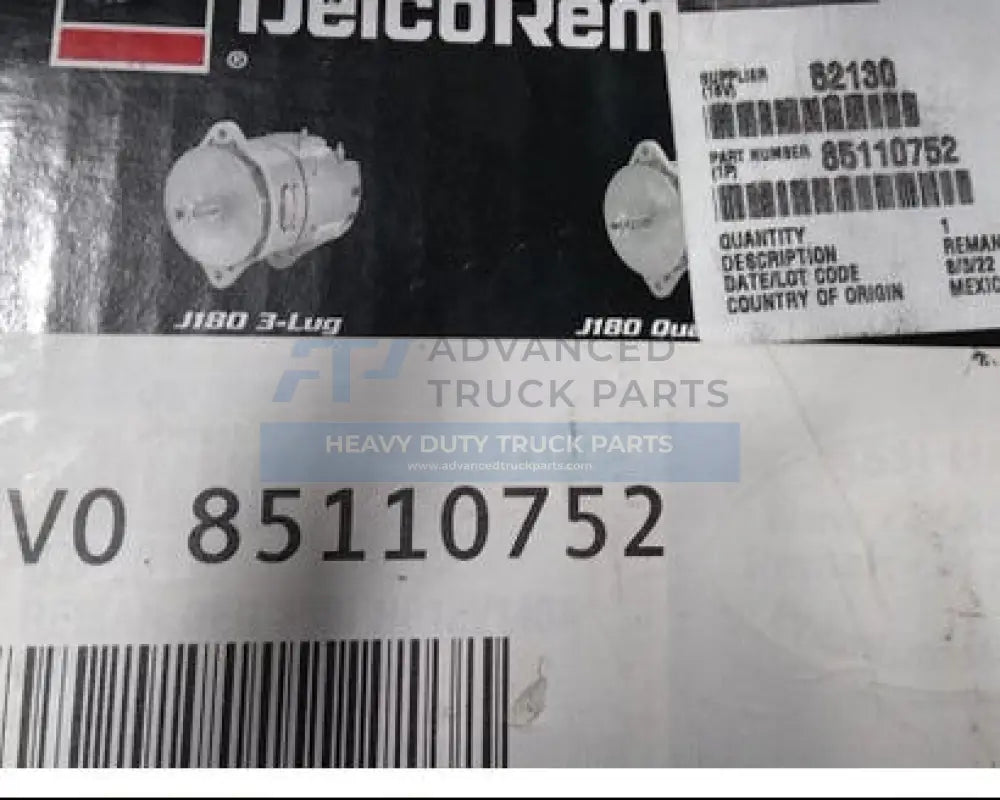85110752 Genuine Mack Delco Remy Alternator