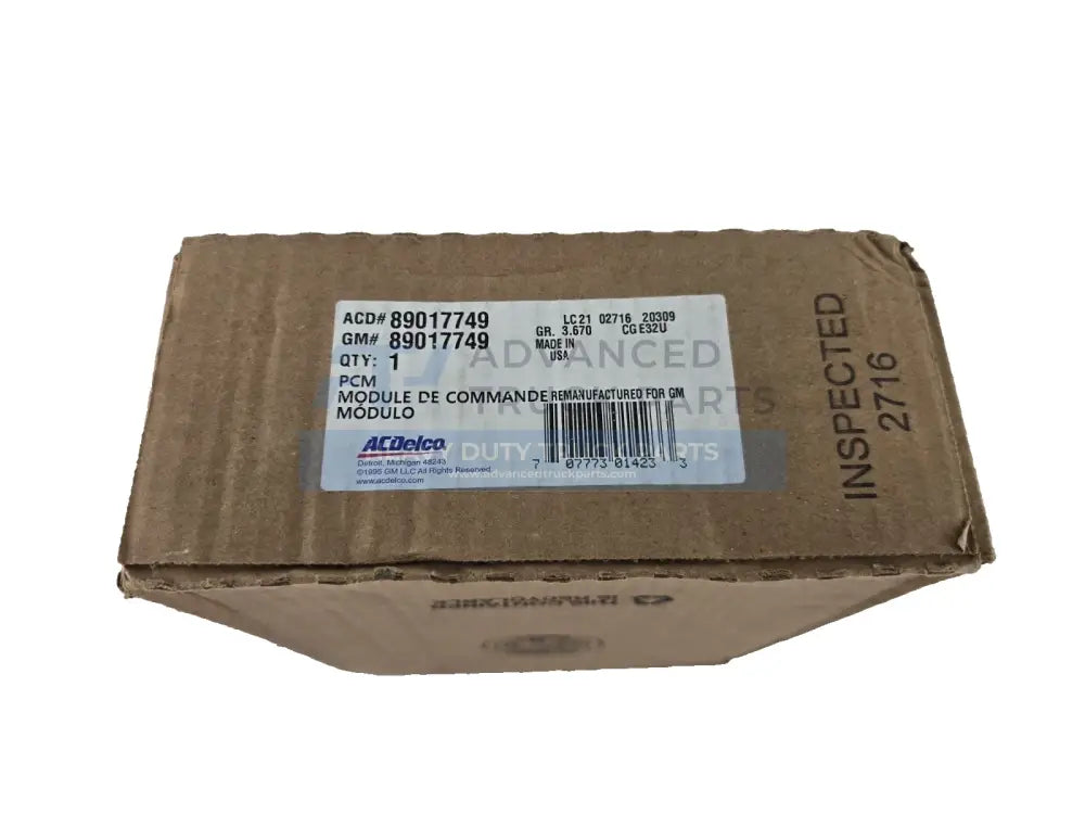 89017749 New ACDelco / GM ECM Powertrain Control Module - Programming Required