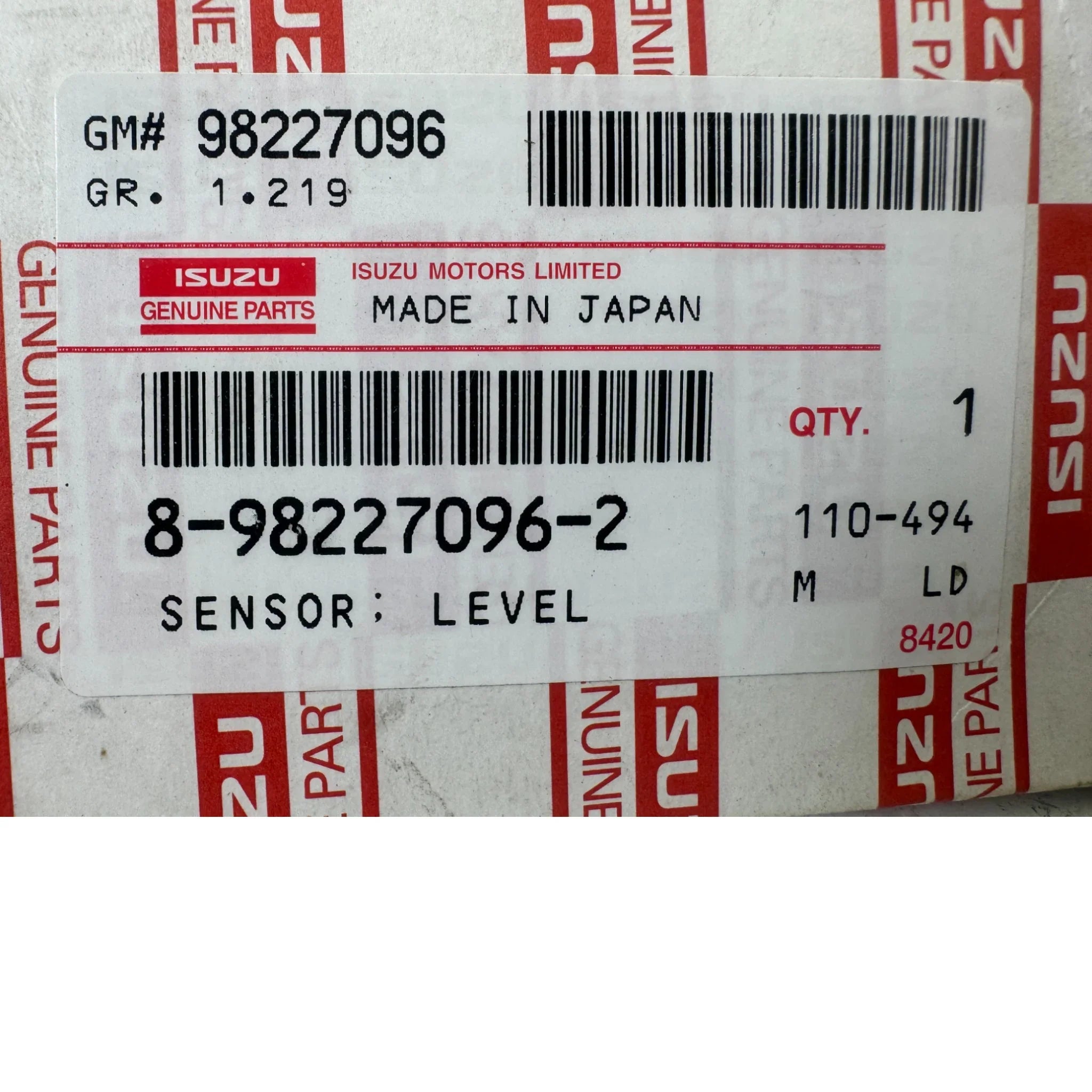 8982270962 Genuine Isuzu Level Sensor
