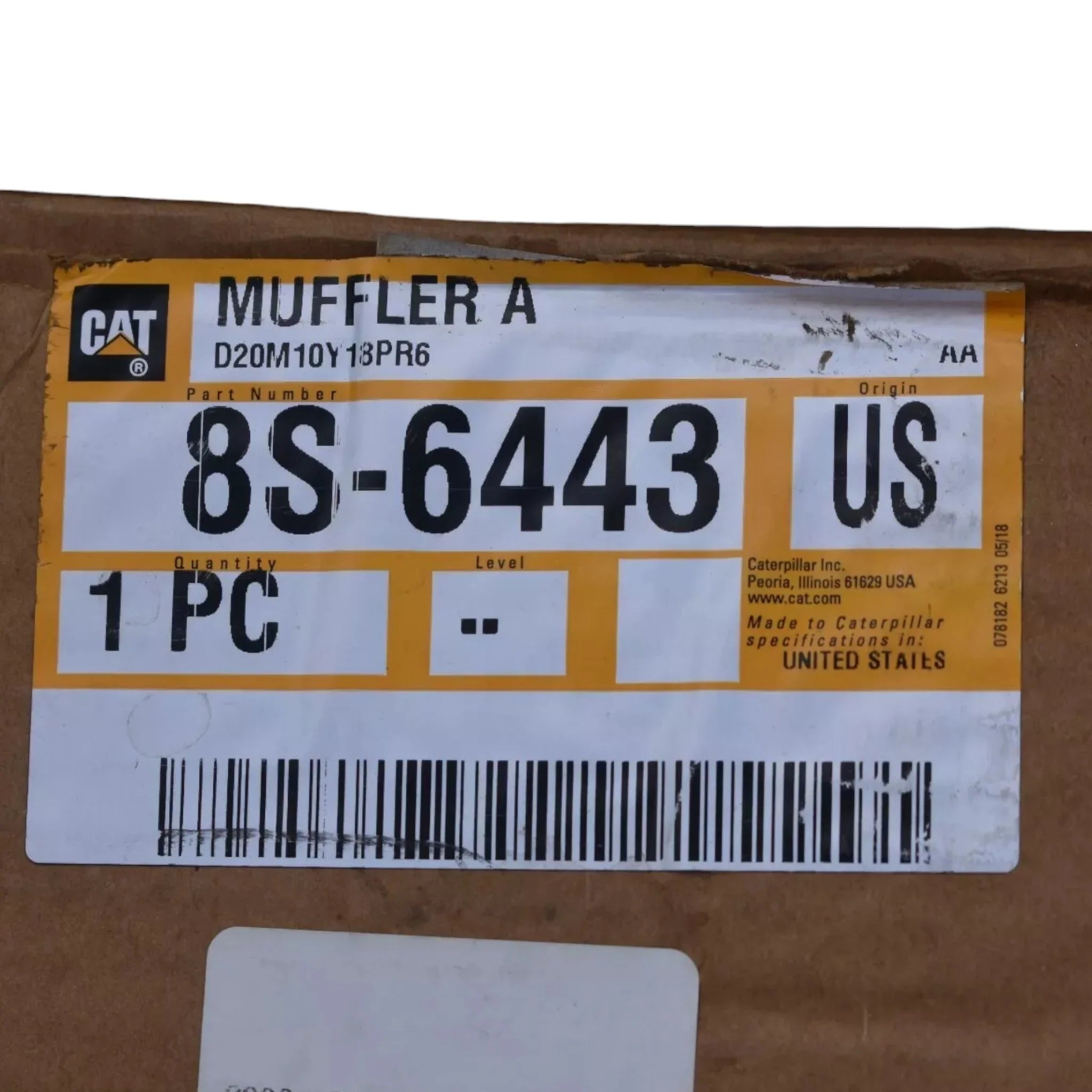 8S6443 Genuine Caterpillar Exhaust Muffler