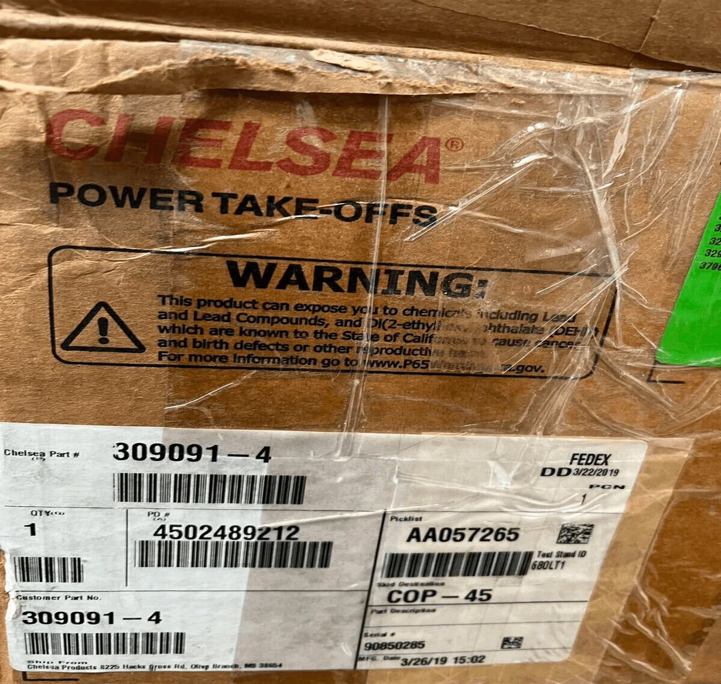 90026786 Genuine Kalmar Ottawa Power Take-Off Pto Mechanical Shift 6-Bolt