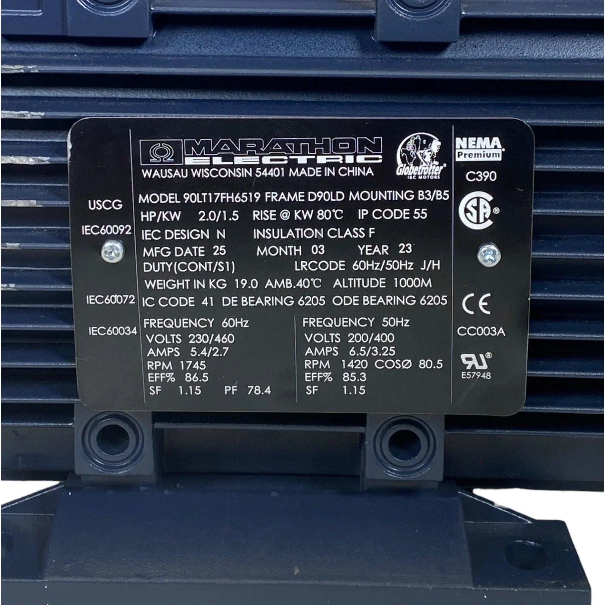 90LT17FH6519 Genuine Marathon Electric Motor