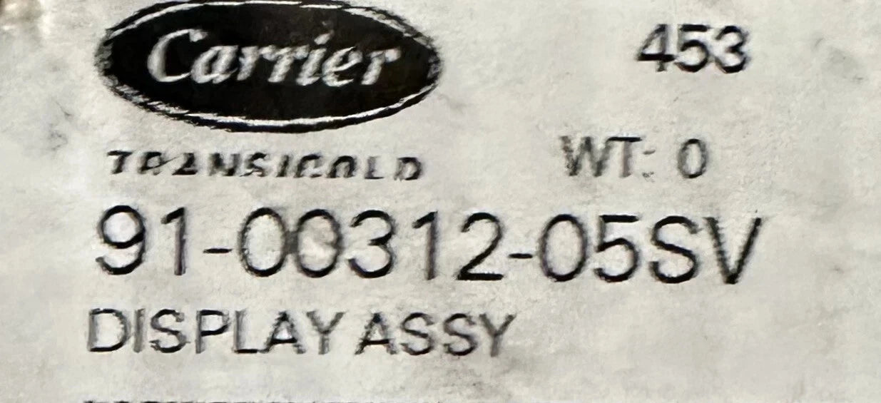 91-0031202 Genuine Carrier Control Display Assembly