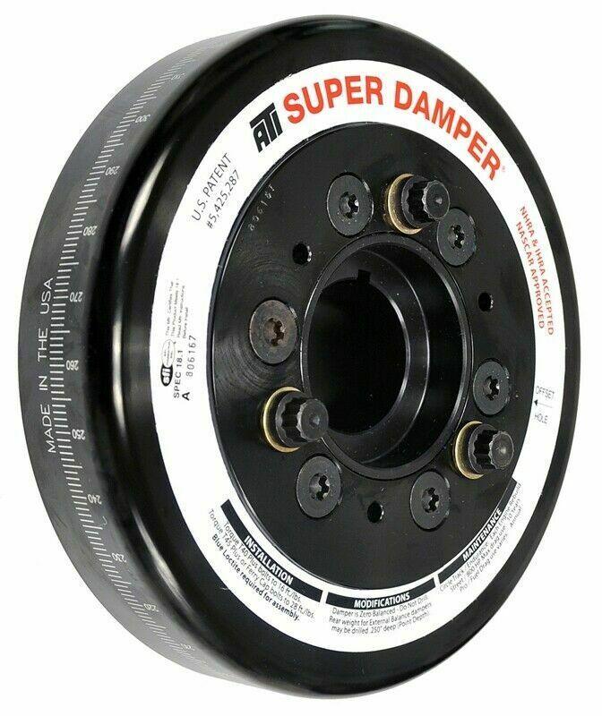 917060 Ati Super Damper Ati 7.074 In. Sfi Steel Black Internal Balancer - ADVANCED TRUCK PARTS