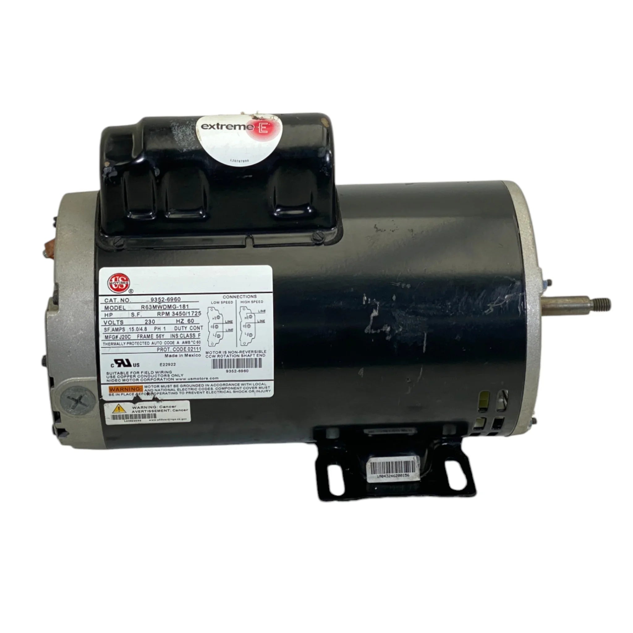 9352-6960 Us Motors Spa Motor R63Mwdmg-181 Model