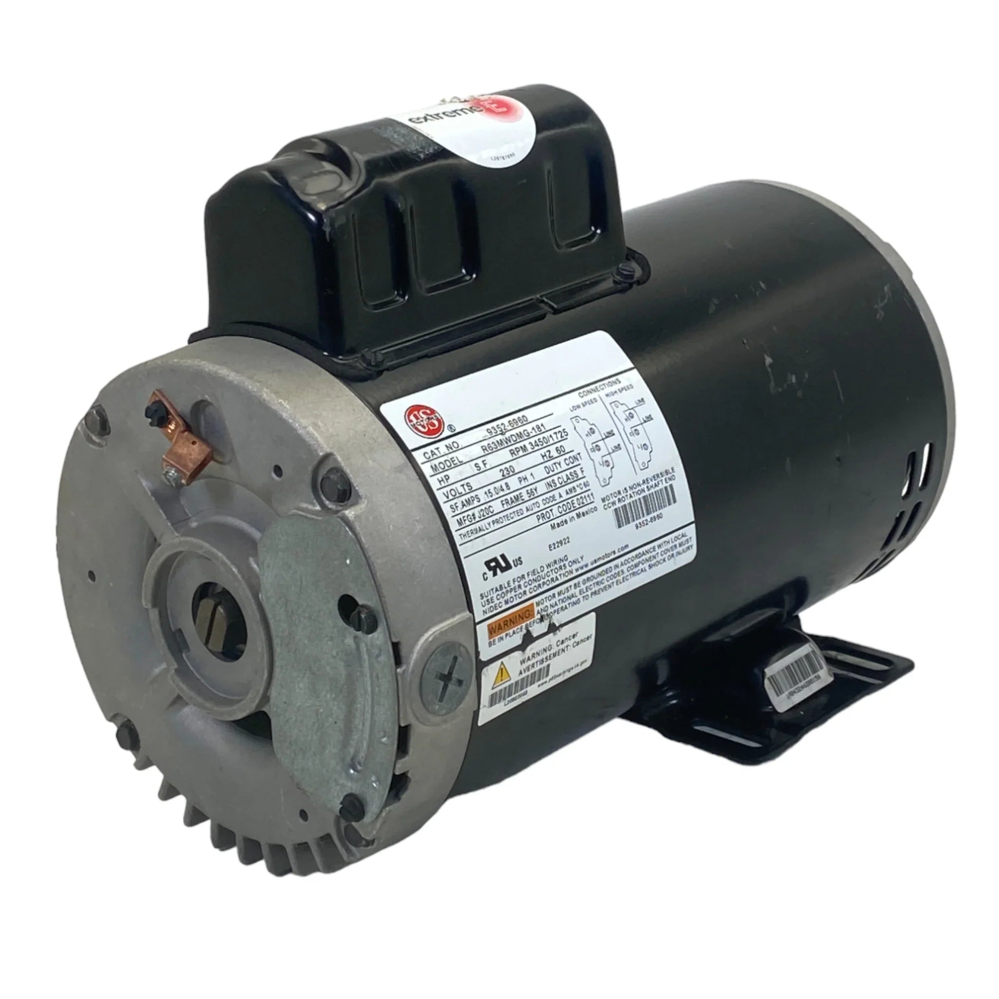 9352-6960 Us Motors Spa Motor R63Mwdmg-181 Model
