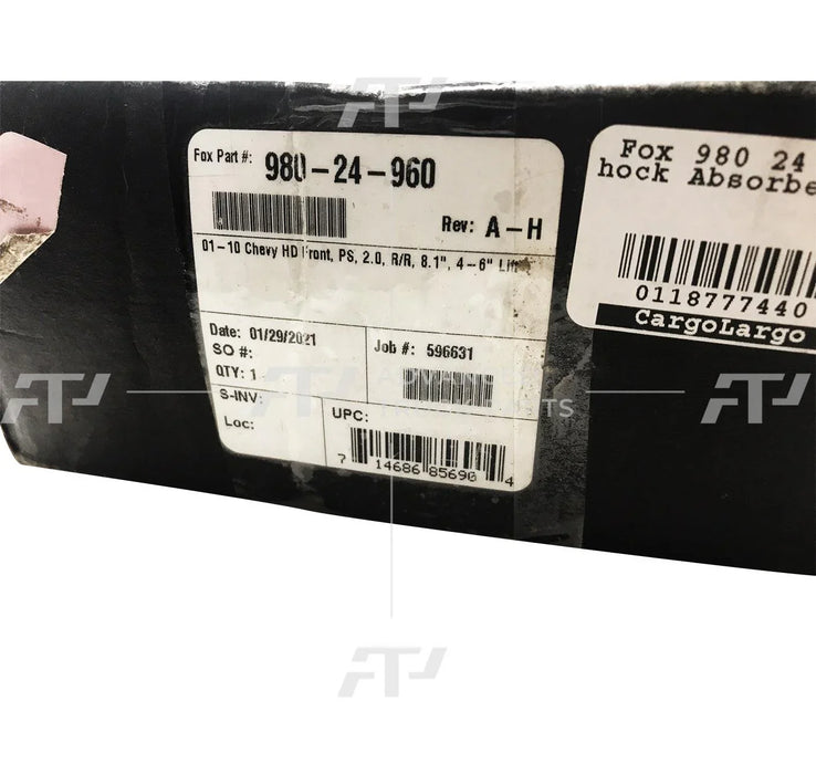 980-24-960 Fox Front Shock Performance Series Reservoir For Silverado