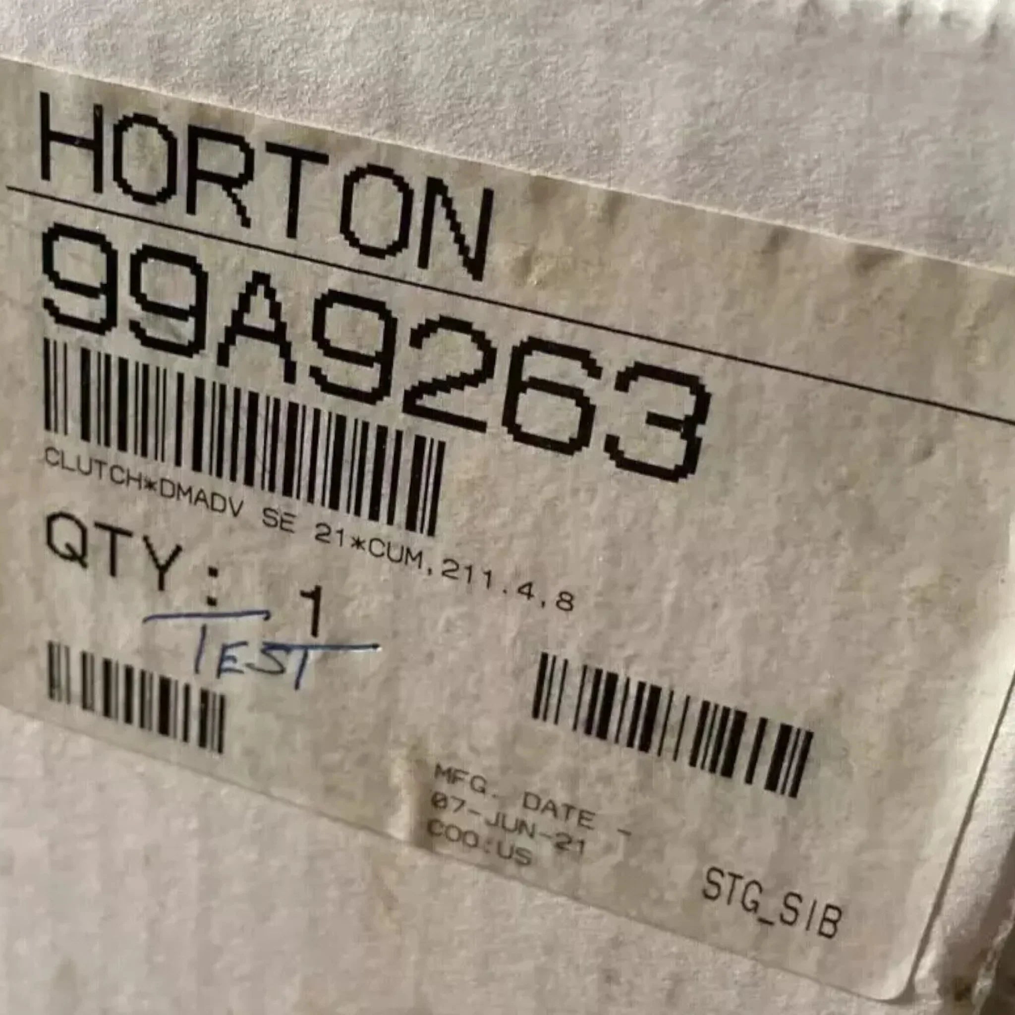 99A9263 Genuine Horton Fan Clutch