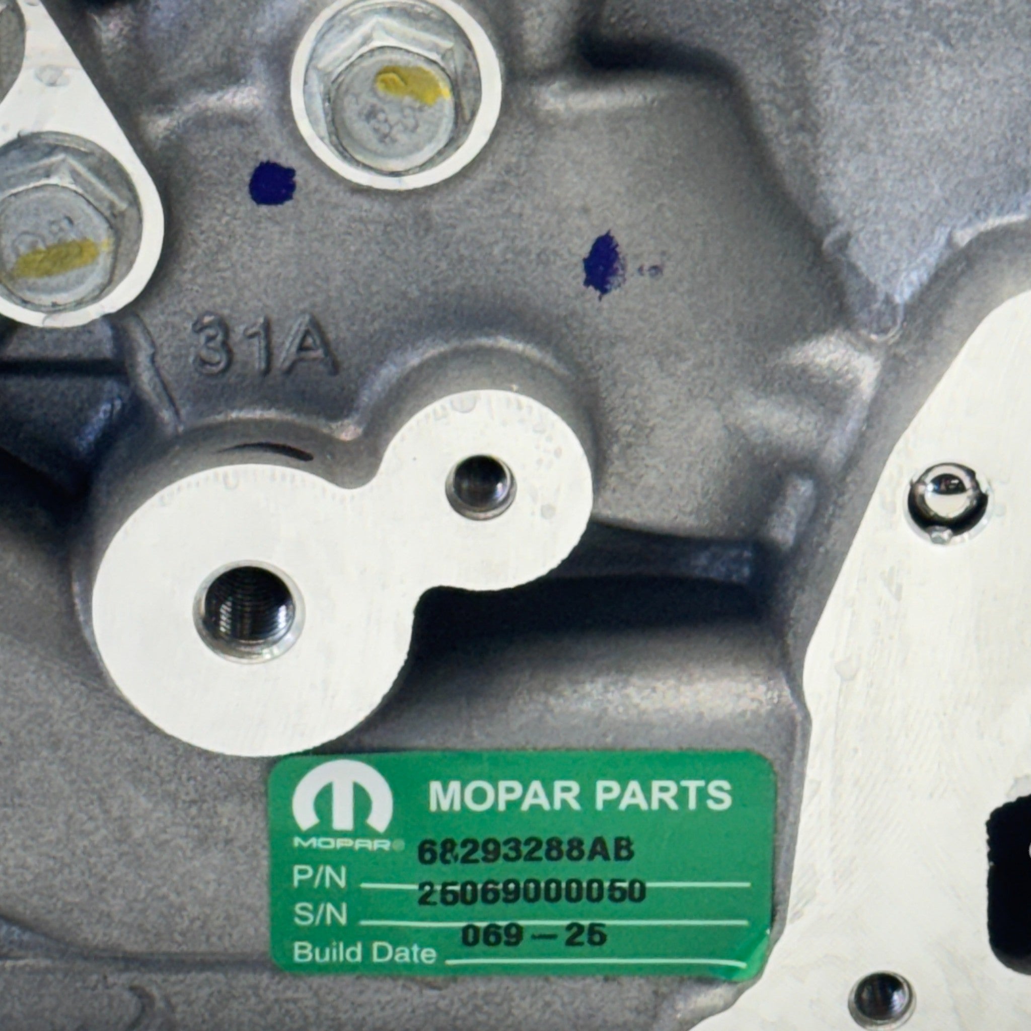 68293288AB Genuine Mopar Right Side Cylinder Head