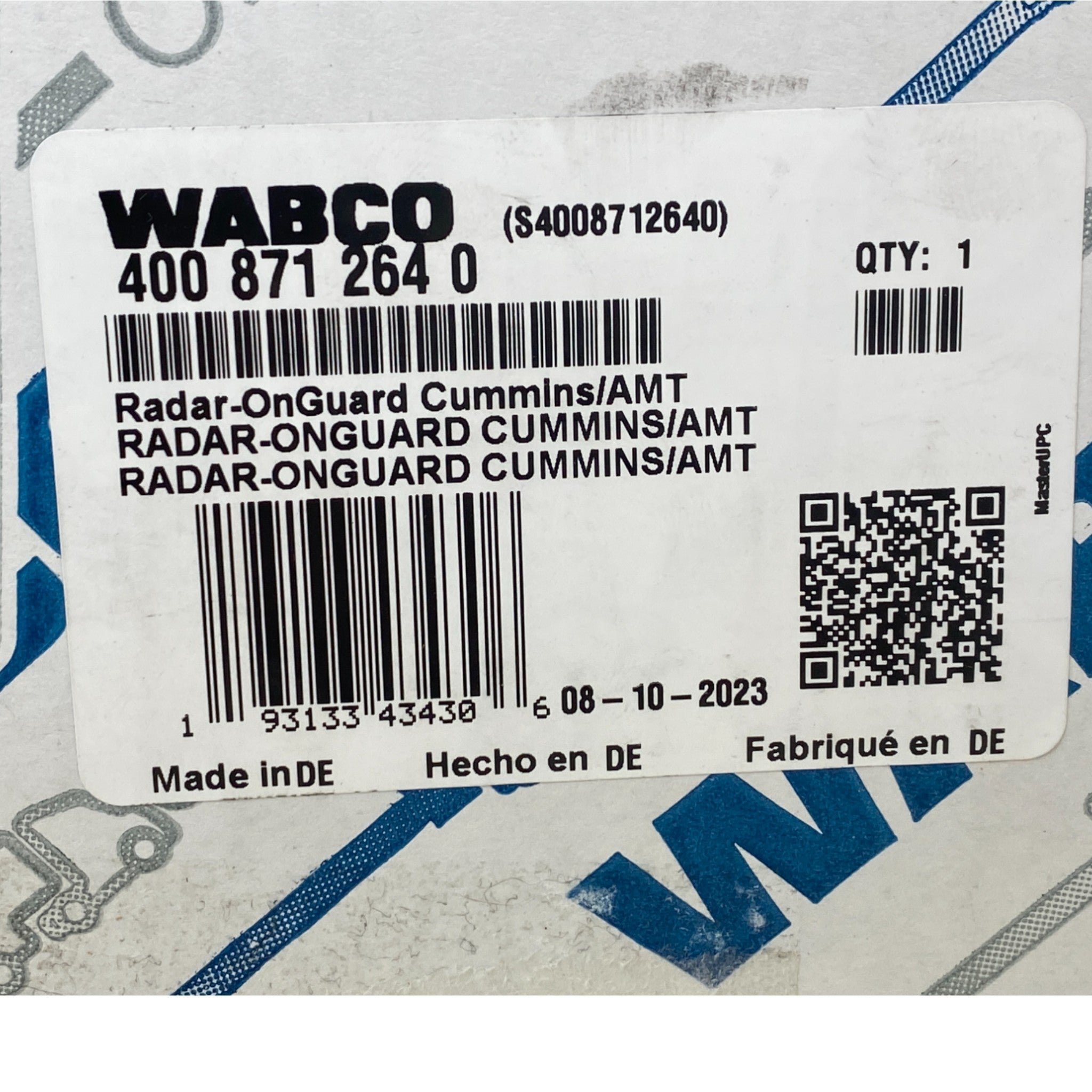 Q21-1127-008 Genuine Wabco® Onguard Active Radar