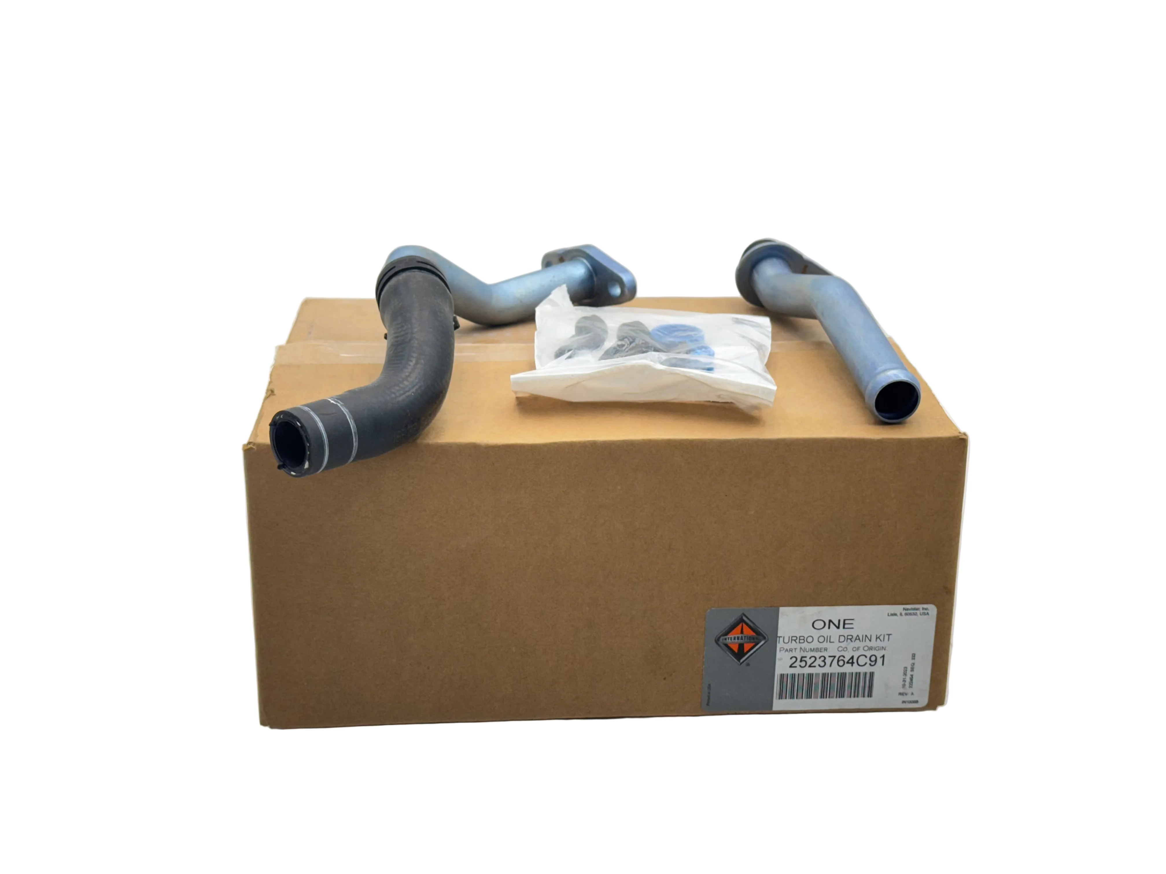 2523764C91 Genuine International Turbocharger Oil Drain Solution Kit