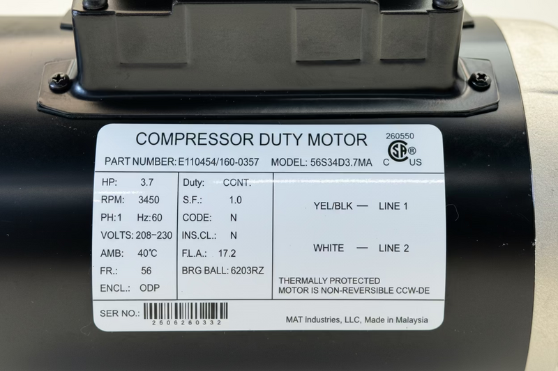 E110454/160-0357 MAT Electric Motor 208-230V