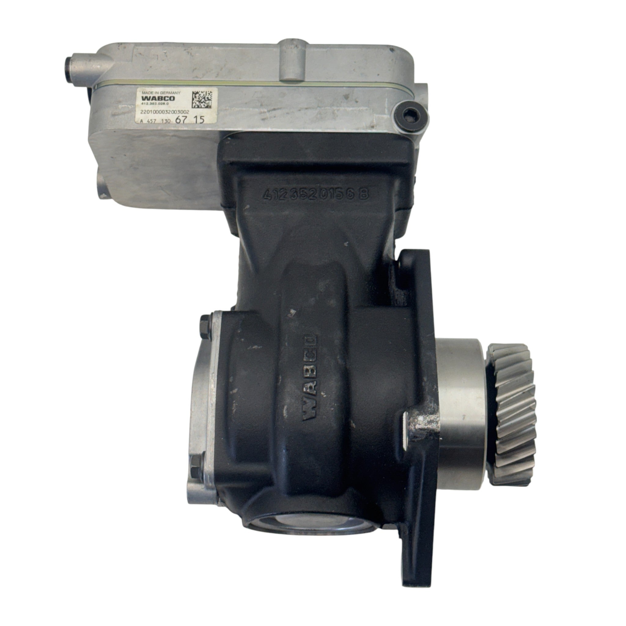 4123520260 Genuine Wabco Single-Cylinder compressor 352 cc Flange Mounted
