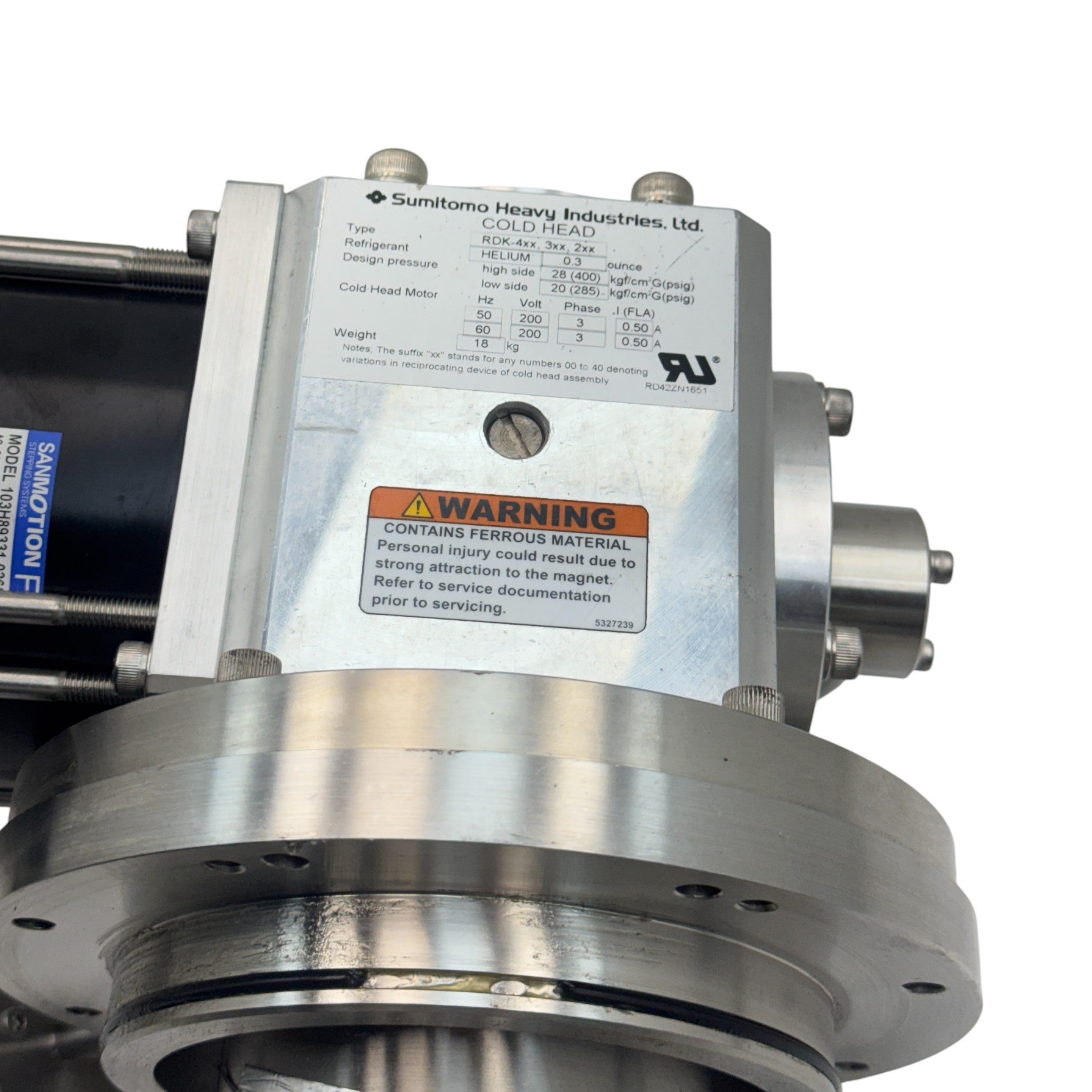 SRDK-408 Sumitomo Cold Head Cryocooler Assembly