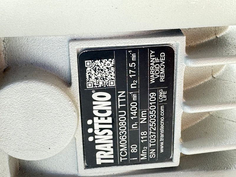TCM063080U Transtecno Worm Gear Box Reducer