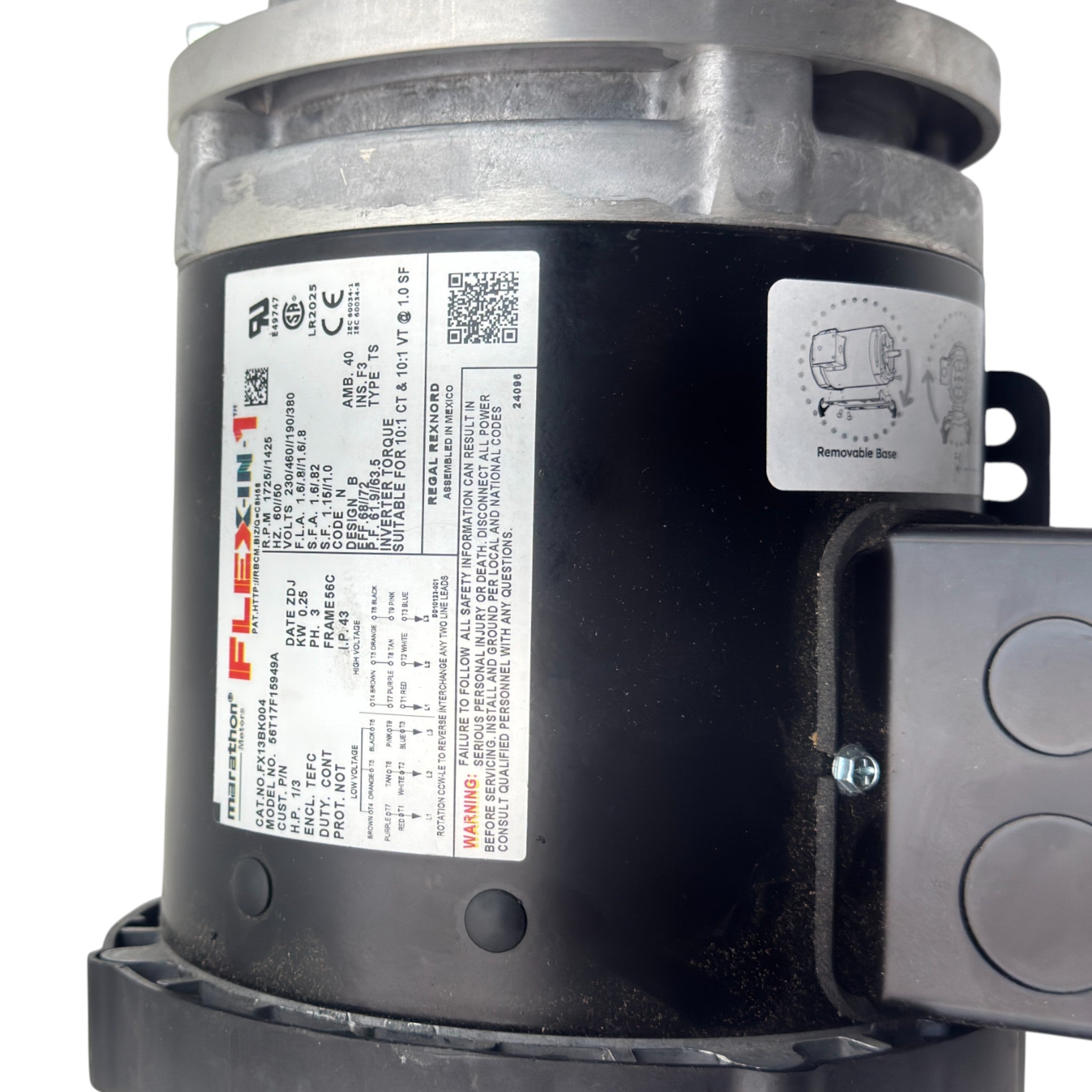 56T17F15949A Genuine Marathon General Purpose Motor With Hydraulic Pump 230V